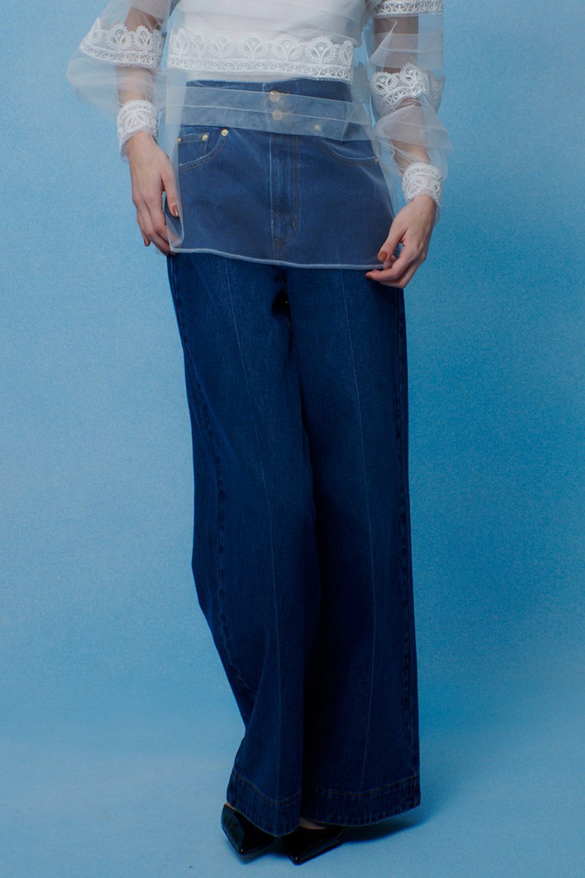 【アルアバイル/allureville】の【LOULOU WILLOUGHBY】ハイウエストワイドデニムパンツ 人気、トレンドファッション・服の通販 founy(ファニー) 　ファッション　Fashion　レディースファッション　Fashion for Women　パンツ　Pants & Trousers　デニムパンツ・ジーンズ・美脚デニム　Denim Jeans & Pants　スラックス　Slacks, Dress Pants　デニム　Denim, Jeans Material　ワイド　Wide, Wide Fit　ヴィンテージ　Vintage Style　other-8|ID: prp329100004832007 ipo3291000000035988822