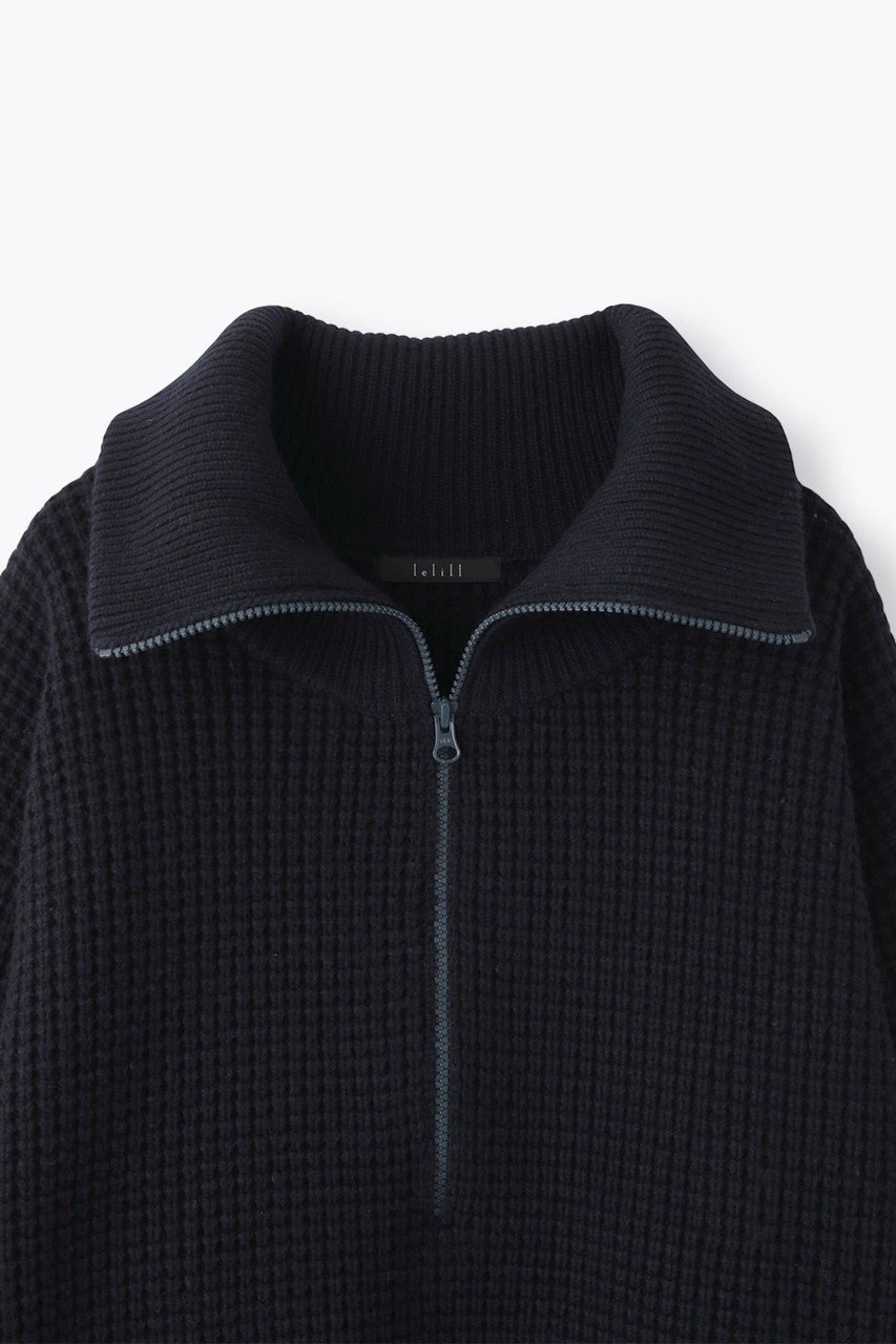 【レリル/lelill】のワッフルハーフZIPニット 人気、トレンドファッション・服の通販 founy(ファニー) 　ファッション　Fashion　レディースファッション　Fashion for Women　トップス・カットソー　Cut & Sew Tops　ニット　Knit Tops & Sweaters　カジュアルプルオーバー・ニットトップス　Pullovers & Knit Tops / Casual Pullovers　ハーフ　Half, Half-Length　プレーン　Plain, Simple　ワッフル　Waffle, Waffle Knit　人気　Popular, Best Seller　新作・新入荷　New Arrivals / New In　other-4|ID: prp329100004832737 ipo3291000000035191449