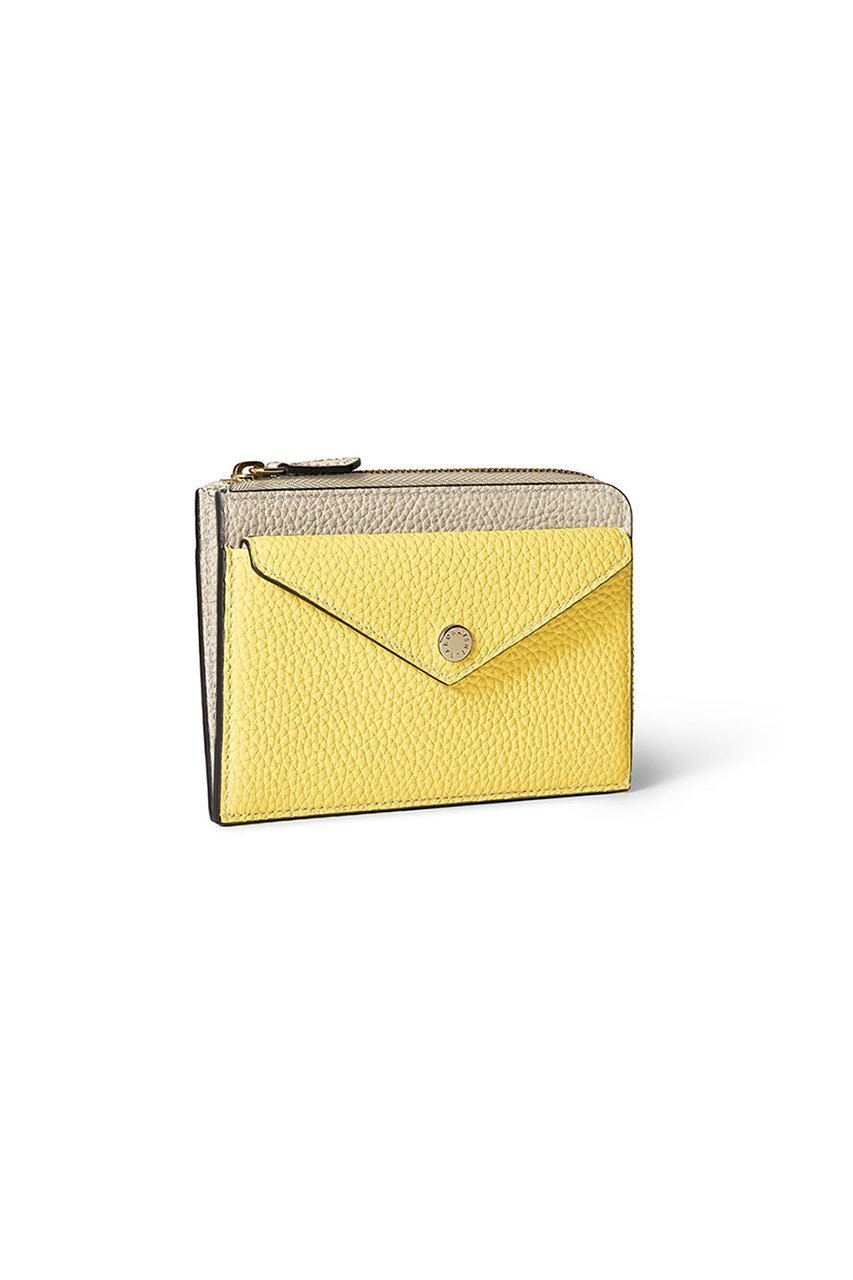 【ボナベンチュラ/BONAVENTURA】の【1/15 12:00販売開始】【UNISEX】エンベロープ ミニジップ ウォレット シュリンクレザー インテリア・キッズ・メンズ・レディースファッション・服の通販 founy(ファニー) 　ファッション　Fashion　レディースファッション　Fashion for Women　ミニ財布・二つ折り財布　Wallets & Card Cases　2026年　2026　ユニセックス　Unisex, Genderless　ウォレット　Wallet　ジップ　Zip, Zipper　スマート　Smart, Elegant　フロント　Front, Front Design　ポケット　Pocket, Pocket Detail　エレガント 上品　Elegant　夏　Summer　春　Spring　S/S・春夏　SS, Spring/Summer, Warm Season　財布　Wallet, Purse　アイボリー×イエロー|ID: prp329100004832783 ipo3291000000035191906