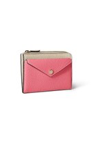 【ボナベンチュラ/BONAVENTURA】の【UNISEX】【鏡リュウジ監修 BONAVENTURA × 25ans】エンベロープ ミニジップ ウォレット シュリンクレザー アイボリー×アザレ|ID: prp329100004832783 ipo3291000000035692510