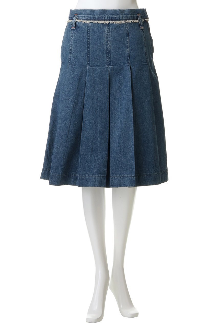 【マルティニーク/martinique】の【CURRENTAGE】デニムスカート 人気、トレンドファッション・服の通販 founy(ファニー) 　ファッション　Fashion　レディースファッション　Fashion for Women　スカート　Skirts　デニムスカート・カジュアルスカート　Denim Skirts　ロングスカート　Long Skirts / Maxi & Midi Skirts　2026年　2026　デニム　Denim, Jeans Material　フェミニン　Feminine, Girly　フロント　Front, Front Design　プリーツ　Pleats, Pleated　ロング　Long, Long-Length　夏　Summer　春　Spring　S/S・春夏　SS, Spring/Summer, Warm Season　other-2|ID: prp329100004833720 ipo3291000000035334549