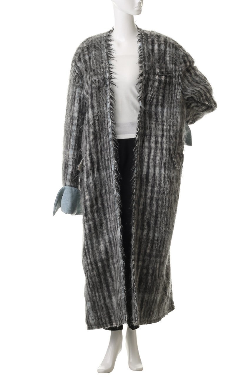 【スタニングルアー/STUNNING LURE】の【MASON JEJIA】チェックコート 人気、トレンドファッション・服の通販 founy(ファニー) 　ファッション　Fashion　レディースファッション　Fashion for Women　アウター　Coat / Outerwear Collection　コート・ロングコート・ピーコート　Long Coats, Peacoats & More　ショート　Short, Short Length　チェック　Check, Plaid, Tartan　デニム　Denim, Jeans Material　フォルム　Silhouette, Form　モダン　Modern, Contemporary　新作・新入荷　New Arrivals / New In　other-2|ID: prp329100004833725 ipo3291000000035201564