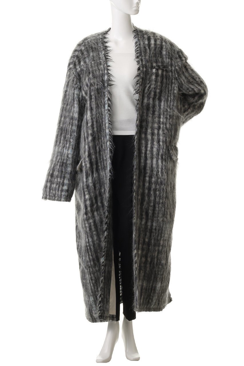 【スタニングルアー/STUNNING LURE】の【MASON JEJIA】チェックコート 人気、トレンドファッション・服の通販 founy(ファニー) 　ファッション　Fashion　レディースファッション　Fashion for Women　アウター　Coat / Outerwear Collection　コート・ロングコート・ピーコート　Long Coats, Peacoats & More　ショート　Short, Short Length　チェック　Check, Plaid, Tartan　デニム　Denim, Jeans Material　フォルム　Silhouette, Form　モダン　Modern, Contemporary　新作・新入荷　New Arrivals / New In　other-7|ID: prp329100004833725 ipo3291000000035201569