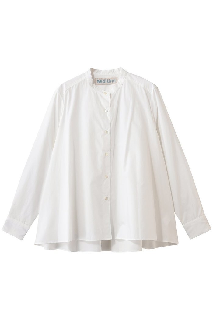 【ミディウミ/MidiUmi】のA line band collar shirt シャツ インテリア・キッズ・メンズ・レディースファッション・服の通販 founy(ファニー) https://founy.com/ ファッション Fashion レディースファッション Fashion for Women トップス・カットソー Cut & Sew Tops シャツ・ブラウス・オフィスカジュアル Elegant Blouses & Button-Ups 2026年 2026 スリーブ Sleeve, Long Sleeve / Short Sleeve フェミニン Feminine, Girly ロング Long, Long-Length 夏 Summer 定番 Standard, Basic Item 春 Spring S/S・春夏 SS, Spring/Summer, Warm Season |ID: prp329100004833729 ipo3291000000035201591