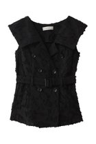 【アキラナカ/AKIRANAKA】のBlock フラワー シャツジレ 人気、トレンドファッション・服の通販 founy(ファニー) ファッション Fashion レディースファッション Fashion for Women アウター Coat / Outerwear Collection トップス・カットソー Cut & Sew Tops シャツ・ブラウス・オフィスカジュアル Elegant Blouses & Button-Ups ベスト&ジレ / 重ね着スタイル Vests & Gilets 2026年 2026 エレガント 上品 Elegant クラシカル Classical, Vintage-Inspired ショート Short, Short Length ジャカード／ジャガード Jacquard, Woven Pattern スリーブ Sleeve, Long Sleeve / Short Sleeve デコルテ Décolleté, Neckline トレンチ Trench, Trench Coat フラワー Flower, Floral ブロック Block, Solid Block Pattern モダン Modern, Contemporary モチーフ Motif, Design Theme リラックス Relax, Relaxed Fit 夏 Summer 春 Spring S/S・春夏 SS, Spring/Summer, Warm Season thumbnail ブラック|ID: prp329100004833735 ipo3291000000035201646