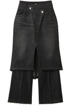 【メゾンスペシャル/MAISON SPECIAL】のLayered Skirt Denim Pants/レイヤードスカートデニムパンツ BLK(ブラック)|ID: prp329100004834326 ipo3291000000035211313