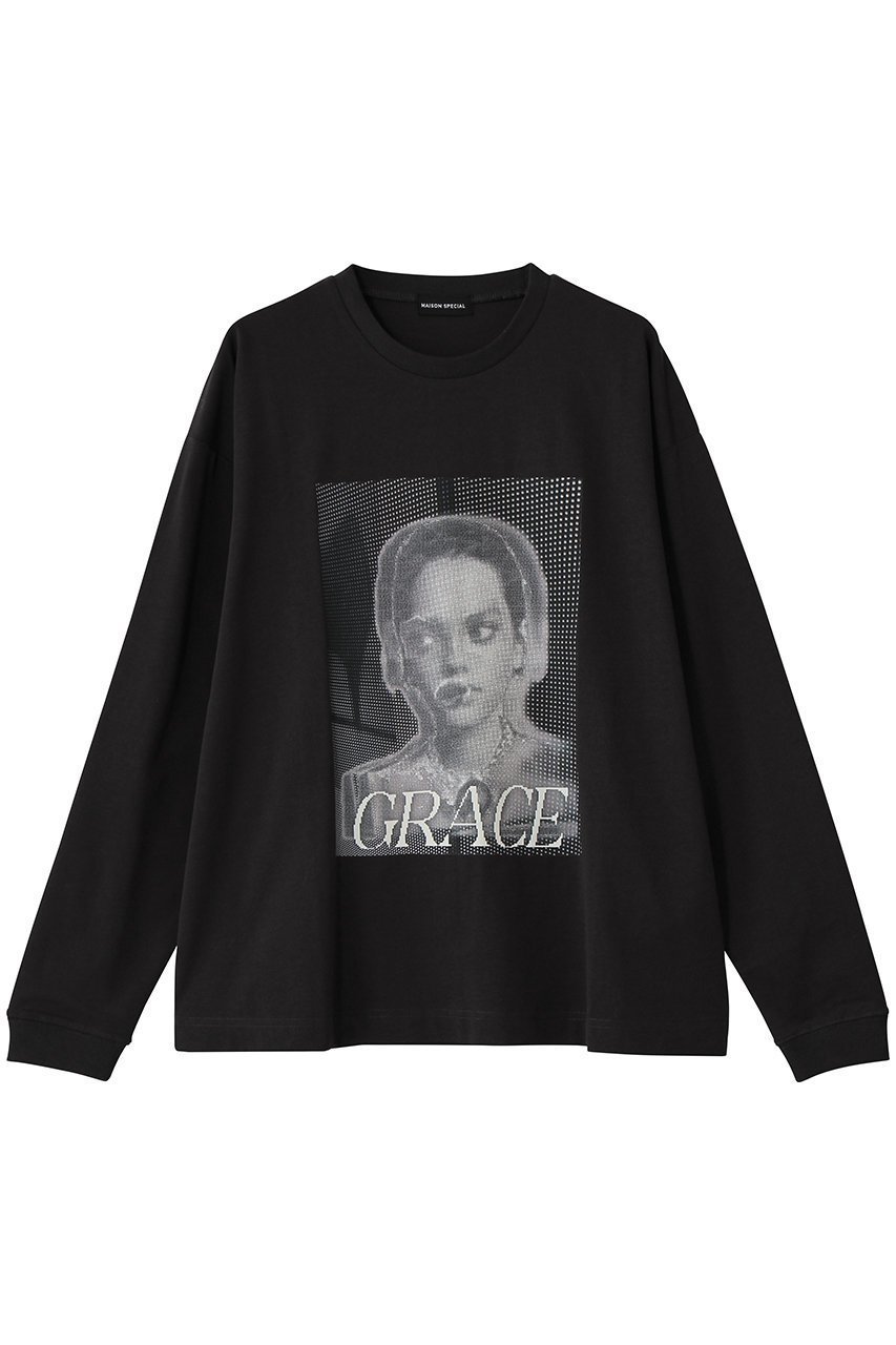 【メゾンスペシャル/MAISON SPECIAL】のGRACE Print Long Tee/GRACEプリントロンTEE インテリア・キッズ・メンズ・レディースファッション・服の通販 founy(ファニー) 　ファッション　Fashion　レディースファッション　Fashion for Women　トップス・カットソー　Cut & Sew Tops　シャツ・ブラウス・オフィスカジュアル　Elegant Blouses & Button-Ups　ロングTシャツ・Tシャツ　Longline T-Shirts & Tees　カットソー・ベーシックTシャツ　Cut-and-Sewn Tops / Stretch Tees & Basics　2026年　2026　インナー　Innerwear　カーディガン　Cardigan, Knitwear　グラフィック　Graphic, Graphic Design　ジャケット　Jacket, Outerwear　スリーブ　Sleeve, Long Sleeve / Short Sleeve　ロング　Long, Long-Length　夏　Summer　春　Spring　S/S・春夏　SS, Spring/Summer, Warm Season　C.GRY(チャコールグレー)|ID: prp329100004834329 ipo3291000000035211339