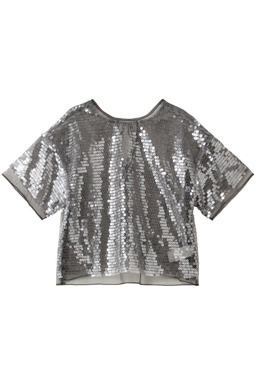 【メゾンスペシャル/MAISON SPECIAL】のSheer sequins Over T-Shirt/シアースパンコールオーバーTシャツ インテリア・キッズ・メンズ・レディースファッション・服の通販 founy(ファニー) 　ファッション　Fashion　レディースファッション　Fashion for Women　トップス・カットソー　Cut & Sew Tops　シャツ・ブラウス・オフィスカジュアル　Elegant Blouses & Button-Ups　ロングTシャツ・Tシャツ　Longline T-Shirts & Tees　カットソー・ベーシックTシャツ　Cut-and-Sewn Tops / Stretch Tees & Basics　2026年　2026　おすすめ　Recommended / Our Picks　カーディガン　Cardigan, Knitwear　スパンコール　Sequins, Sequin Embellishment　スリーブ　Sleeve, Long Sleeve / Short Sleeve　メッシュ　Mesh, Net Fabric　ロング　Long, Long-Length　夏　Summer　春　Spring　S/S・春夏　SS, Spring/Summer, Warm Season　L.GRY(ライトグレー)|ID: prp329100004834330 ipo3291000000035682789