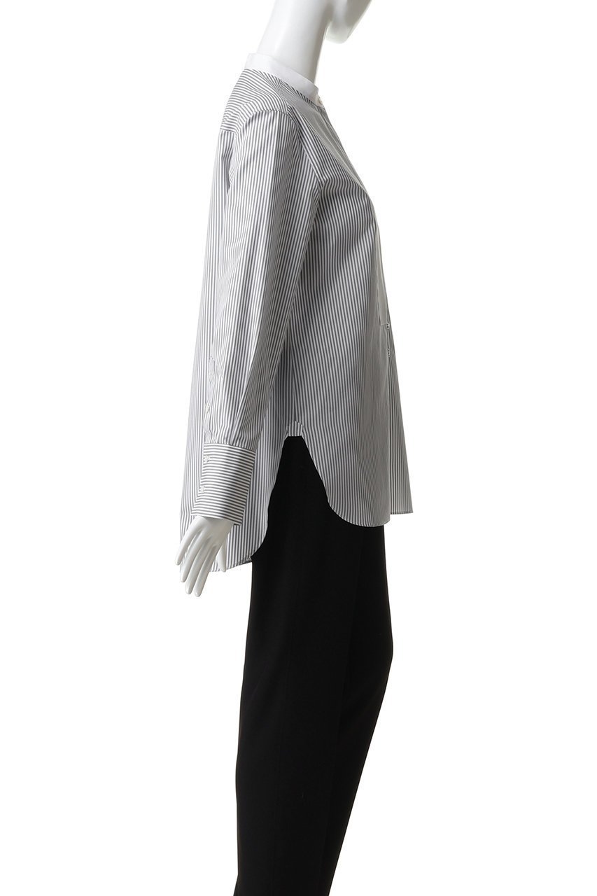 【エブール/ebure】のエッセンシャルコットン クレリックバンドカラーシャツ 人気、トレンドファッション・服の通販 founy(ファニー) 　ファッション　Fashion　レディースファッション　Fashion for Women　トップス・カットソー　Cut & Sew Tops　シャツ・ブラウス・オフィスカジュアル　Elegant Blouses & Button-Ups　2026年　2026　おすすめ　Recommended / Our Picks　インナー　Innerwear　ジャケット　Jacket, Outerwear　ストライプ　Stripe, Striped Pattern　スリーブ　Sleeve, Long Sleeve / Short Sleeve　デニム　Denim, Jeans Material　ベーシック　Basic, Essential　ロング　Long, Long-Length　エレガント 上品　Elegant　夏　Summer　定番　Standard, Basic Item　春　Spring　S/S・春夏　SS, Spring/Summer, Warm Season　other-3|ID: prp329100004834331 ipo3291000000036230644