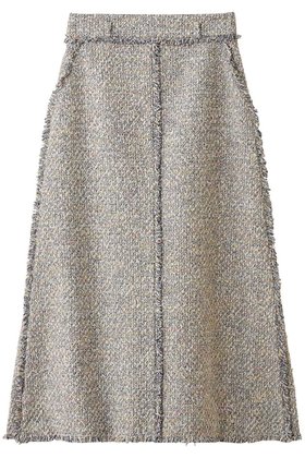 【エブール/ebure】 マルチツィード トラペーズスカート人気、トレンドファッション・服の通販 founy(ファニー) ファッション Fashion レディースファッション Fashion for Women スカート Skirts 2026年 2026 おすすめ Recommended / Our Picks イタリア Italy センター Center, Center Line ツイード／ツィード Choker, Choker Necklace フリンジ Fringe, Tassel 夏 Summer 春 Spring S/S・春夏 SS, Spring/Summer, Warm Season |ID:prp329100004834332