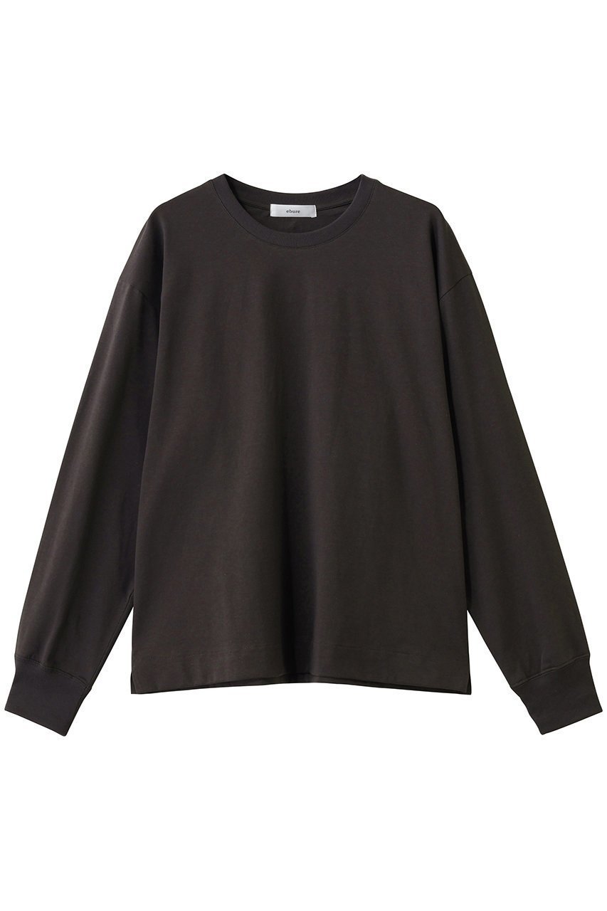 【エブール/ebure】のコットンロングスリーブTシャツ インテリア・キッズ・メンズ・レディースファッション・服の通販 founy(ファニー) 　ファッション　Fashion　レディースファッション　Fashion for Women　トップス・カットソー　Cut & Sew Tops　シャツ・ブラウス・オフィスカジュアル　Elegant Blouses & Button-Ups　ロングTシャツ・Tシャツ　Longline T-Shirts & Tees　カットソー・ベーシックTシャツ　Cut-and-Sewn Tops / Stretch Tees & Basics　2026年　2026　インナー　Innerwear　コンパクト　Compact, Small Size　スリーブ　Sleeve, Long Sleeve / Short Sleeve　ロング　Long, Long-Length　夏　Summer　定番　Standard, Basic Item　春　Spring　S/S・春夏　SS, Spring/Summer, Warm Season　ブラウン|ID: prp329100004834333 ipo3291000000035211370