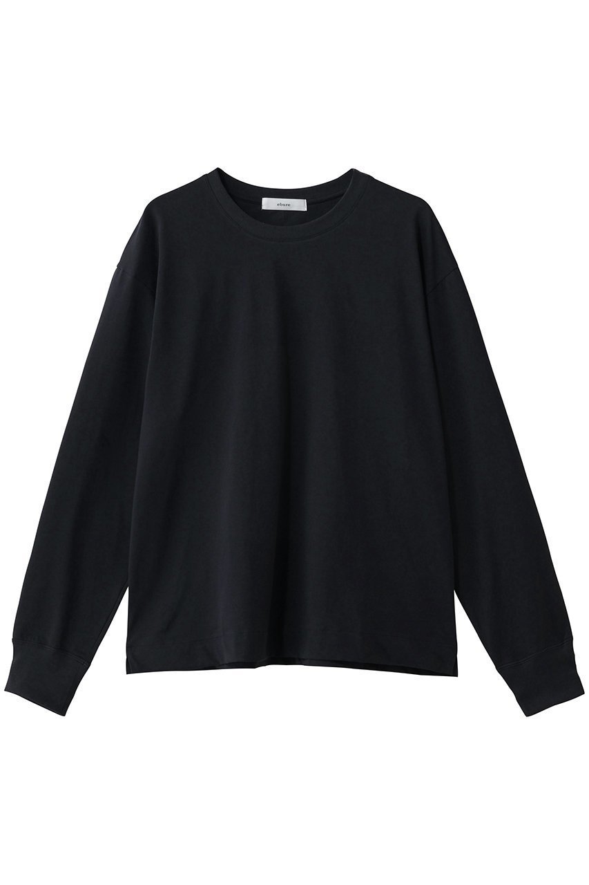 【エブール/ebure】のコットンロングスリーブTシャツ インテリア・キッズ・メンズ・レディースファッション・服の通販 founy(ファニー) 　ファッション　Fashion　レディースファッション　Fashion for Women　トップス・カットソー　Cut & Sew Tops　シャツ・ブラウス・オフィスカジュアル　Elegant Blouses & Button-Ups　ロングTシャツ・Tシャツ　Longline T-Shirts & Tees　カットソー・ベーシックTシャツ　Cut-and-Sewn Tops / Stretch Tees & Basics　2026年　2026　インナー　Innerwear　コンパクト　Compact, Small Size　スリーブ　Sleeve, Long Sleeve / Short Sleeve　ロング　Long, Long-Length　夏　Summer　定番　Standard, Basic Item　春　Spring　S/S・春夏　SS, Spring/Summer, Warm Season　ネイビー|ID: prp329100004834333 ipo3291000000035211371