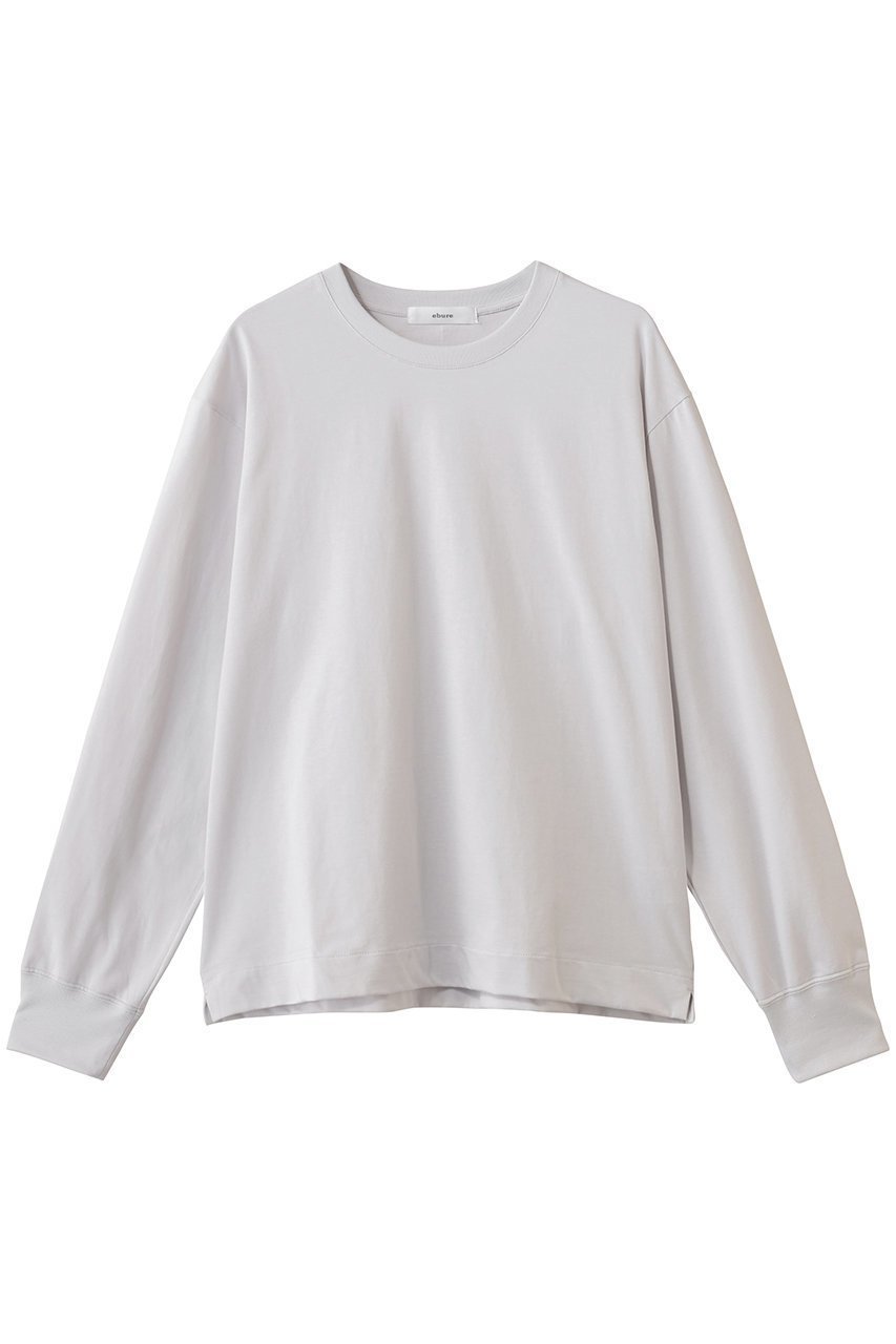 【エブール/ebure】のコットンロングスリーブTシャツ インテリア・キッズ・メンズ・レディースファッション・服の通販 founy(ファニー) 　ファッション　Fashion　レディースファッション　Fashion for Women　トップス・カットソー　Cut & Sew Tops　シャツ・ブラウス・オフィスカジュアル　Elegant Blouses & Button-Ups　ロングTシャツ・Tシャツ　Longline T-Shirts & Tees　カットソー・ベーシックTシャツ　Cut-and-Sewn Tops / Stretch Tees & Basics　2026年　2026　インナー　Innerwear　コンパクト　Compact, Small Size　スリーブ　Sleeve, Long Sleeve / Short Sleeve　ロング　Long, Long-Length　夏　Summer　定番　Standard, Basic Item　春　Spring　S/S・春夏　SS, Spring/Summer, Warm Season　ライトグレー|ID: prp329100004834333 ipo3291000000035211372