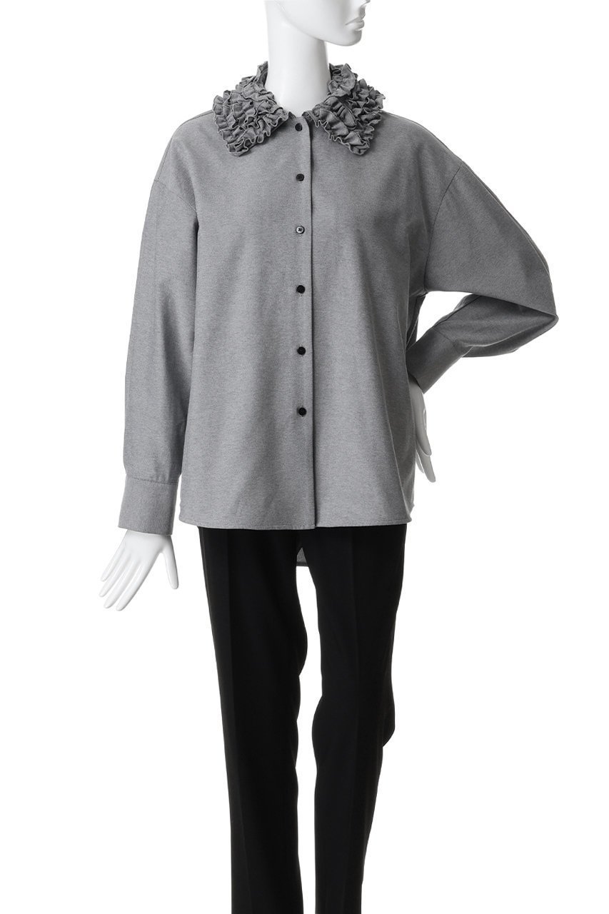 【マノフ/MANOF】のFRILL COLLAR OXFORD SHIRTトップス 人気、トレンドファッション・服の通販 founy(ファニー) 　ファッション　Fashion　レディースファッション　Fashion for Women　トップス・カットソー　Cut & Sew Tops　シャツ・ブラウス・オフィスカジュアル　Elegant Blouses & Button-Ups　2026年　2026　クラシカル　Classical, Vintage-Inspired　シンプル　Simple, Minimal　スラックス　Slacks, Dress Pants　スリーブ　Sleeve, Long Sleeve / Short Sleeve　デニム　Denim, Jeans Material　フリル　Frill, Ruffle　ロング　Long, Long-Length　エレガント 上品　Elegant　夏　Summer　春　Spring　S/S・春夏　SS, Spring/Summer, Warm Season　other-2|ID: prp329100004834334 ipo3291000000035211380