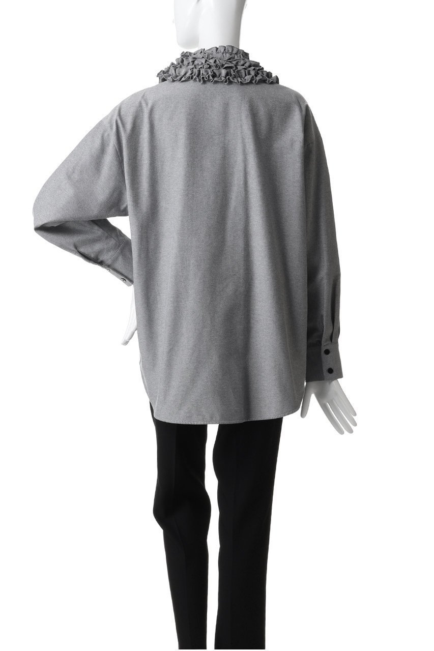 【マノフ/MANOF】のFRILL COLLAR OXFORD SHIRTトップス 人気、トレンドファッション・服の通販 founy(ファニー) 　ファッション　Fashion　レディースファッション　Fashion for Women　トップス・カットソー　Cut & Sew Tops　シャツ・ブラウス・オフィスカジュアル　Elegant Blouses & Button-Ups　2026年　2026　クラシカル　Classical, Vintage-Inspired　シンプル　Simple, Minimal　スラックス　Slacks, Dress Pants　スリーブ　Sleeve, Long Sleeve / Short Sleeve　デニム　Denim, Jeans Material　フリル　Frill, Ruffle　ロング　Long, Long-Length　エレガント 上品　Elegant　夏　Summer　春　Spring　S/S・春夏　SS, Spring/Summer, Warm Season　other-4|ID: prp329100004834334 ipo3291000000035211382