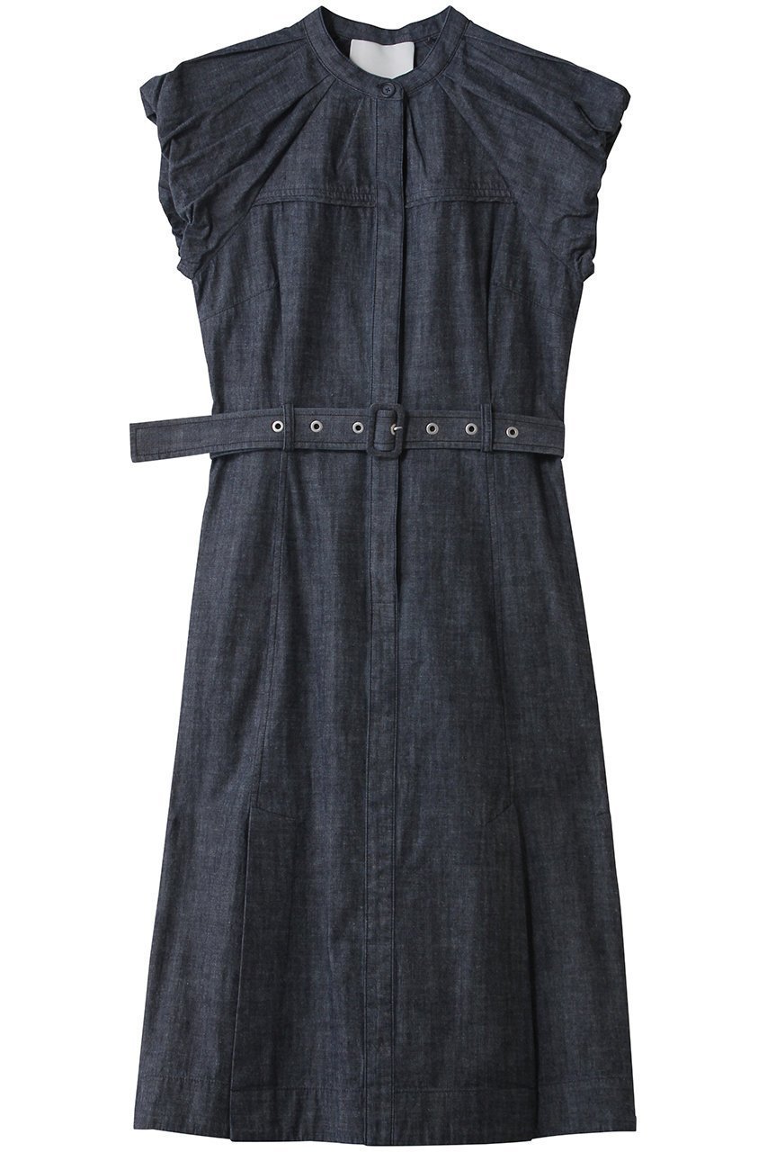 【スリーワン フィリップリム/3.1 Phillip Lim】のデニムシャーティング パフスリーブドレス 人気、トレンドファッション・服の通販 founy(ファニー) 　ファッション　Fashion　レディースファッション　Fashion for Women　ワンピース　Dresses　フォーマル・パーティードレス・結婚式用ドレス　Elegant & Casual Dresses　チュニック　Tunic Tops & Dresses　2026年　2026　シャンブレー　Chambray, Denim-Like Fabric　スリーブ　Sleeve, Long Sleeve / Short Sleeve　チュニック　Tunic, Long Top　デニム　Denim, Jeans Material　ドレス　Dress, One-Piece　フェミニン　Feminine, Girly　フォルム　Silhouette, Form　フレア　Flare, Flared　ロング　Long, Long-Length　夏　Summer　春　Spring　S/S・春夏　SS, Spring/Summer, Warm Season　 other-1|ID: prp329100004834339 ipo3291000000035211418