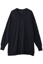 【ミズイロ インド/mizuiro ind】のV neck wide P/O プルオーバー 人気、トレンドファッション・服の通販 founy(ファニー) ファッション Fashion レディースファッション Fashion for Women トップス・カットソー Cut & Sew Tops ニット Knit Tops & Sweaters カジュアルプルオーバー・ニットトップス Pullovers & Knit Tops / Casual Pullovers 2026年 2026 なめらか Smooth, Silky Texture ドレープ Drape, Draping Fabric バランス Balance, Style Balance エレガント 上品 Elegant 夏 Summer 定番 Standard, Basic Item 春 Spring S/S・春夏 SS, Spring/Summer, Warm Season thumbnail navy|ID: prp329100004834347 ipo3291000000035211487