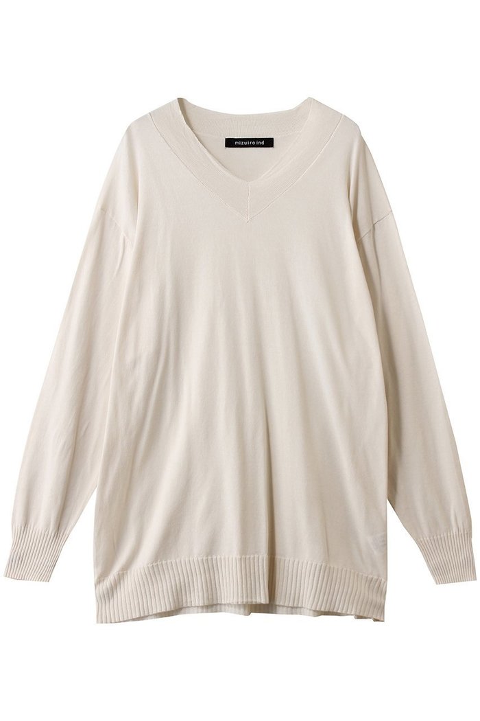 【ミズイロ インド/mizuiro ind】のV neck wide P/O プルオーバー インテリア・キッズ・メンズ・レディースファッション・服の通販 founy(ファウニー) https://founy.com/ ファッション Fashion レディースファッション Fashion for Women トップス・カットソー Cut & Sew Tops ニット Knit Tops & Sweaters カジュアルプルオーバー・ニットトップス Pullovers & Knit Tops / Casual Pullovers なめらか Smooth, Silky Texture ドレープ Drape, Draping Fabric バランス Balance, Style Balance エレガント 上品 Elegant 定番 Standard, Basic Item |ID: prp329100004834347 ipo3291000000036069733