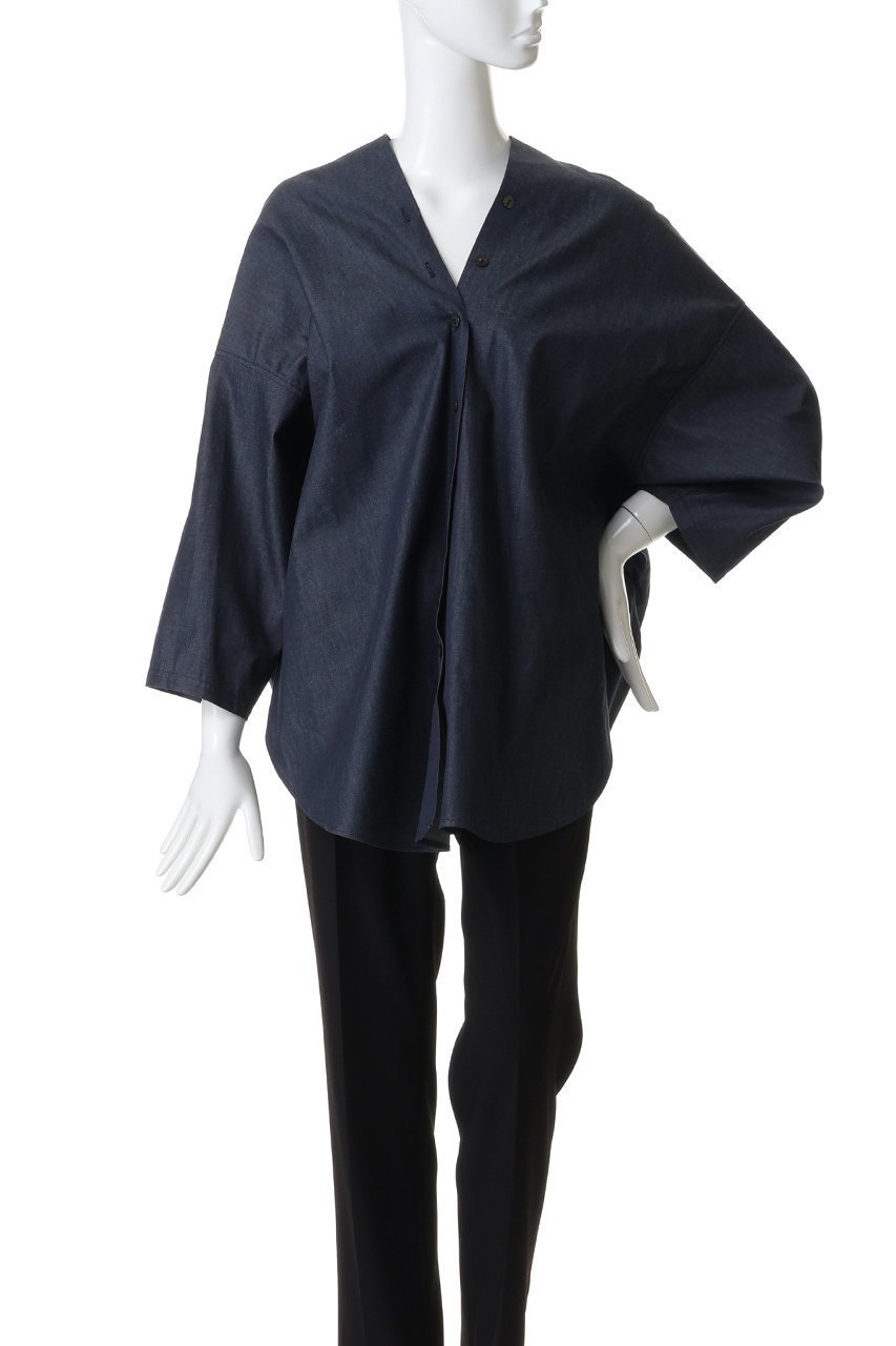 【ミズイロ インド/mizuiro ind】のV neck denim shirt シャツ 人気、トレンドファッション・服の通販 founy(ファニー) ファッション Fashion レディースファッション Fashion for Women トップス・カットソー Cut & Sew Tops シャツ・ブラウス・オフィスカジュアル Elegant Blouses & Button-Ups 2026年 2026 スリーブ Sleeve, Long Sleeve / Short Sleeve デニム Denim, Jeans Material ドレープ Drape, Draping Fabric ロング Long, Long-Length エレガント 上品 Elegant 再入荷 Restock / Back in Stock 夏 Summer 春 Spring S/S・春夏 SS, Spring/Summer, Warm Season other-2|ID: prp329100004834348 ipo3291000000036230715
