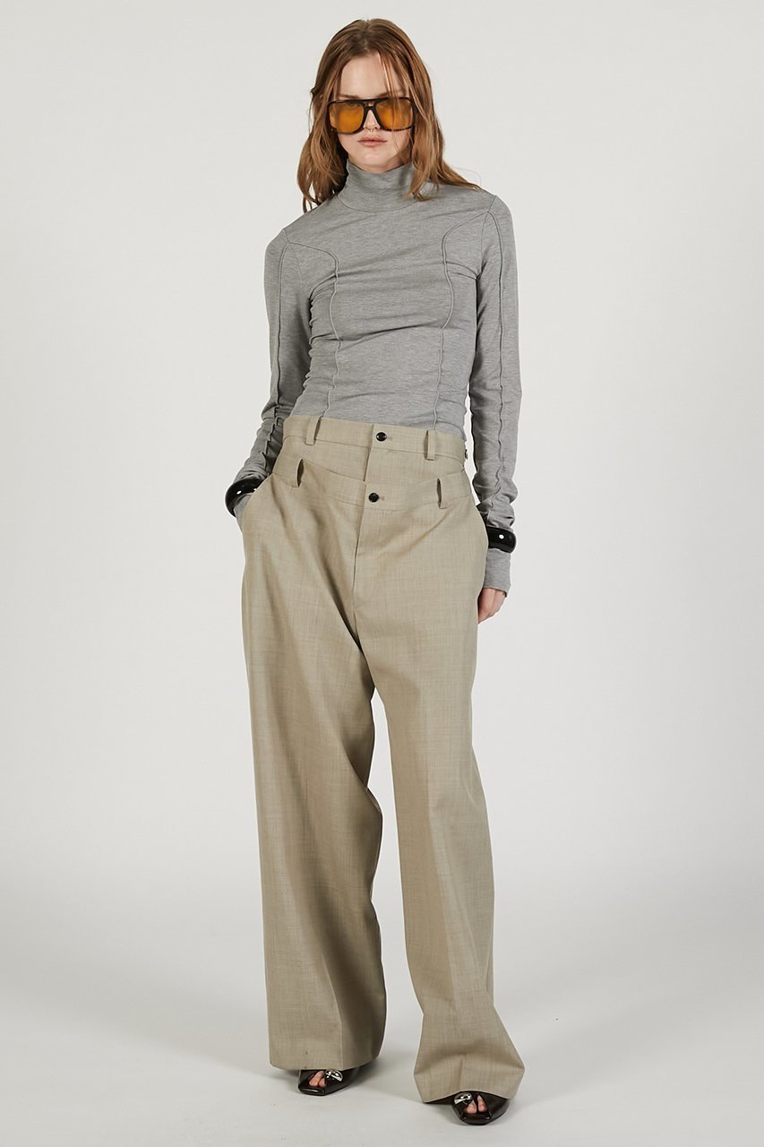 【プランク プロジェクト/PRANK PROJECT】のハイネックラインスキントップ 人気、トレンドファッション・服の通販 founy(ファニー) 　ファッション　Fashion　レディースファッション　Fashion for Women　トップス・カットソー　Cut & Sew Tops　シャツ・ブラウス・オフィスカジュアル　Elegant Blouses & Button-Ups　ロングTシャツ・Tシャツ　Longline T-Shirts & Tees　カットソー・ベーシックTシャツ　Cut-and-Sewn Tops / Stretch Tees & Basics　2026年　2026　インナー　Innerwear　スリーブ　Sleeve, Long Sleeve / Short Sleeve　ハイネック　High Neck, Mock Neck　ロング　Long, Long-Length　切替　Switching, Contrast Panel　夏　Summer　春　Spring　S/S・春夏　SS, Spring/Summer, Warm Season　other-2|ID: prp329100004834450 ipo3291000000035212389