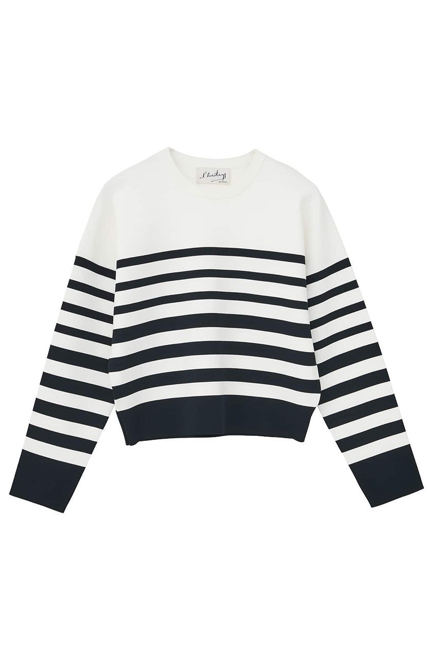 【マルティニーク/martinique】の【l heritage martinique】ミラノリブボーダープルオーバー 人気、トレンドファッション・服の通販 founy(ファニー) 　ファッション　Fashion　レディースファッション　Fashion for Women　トップス・カットソー　Cut & Sew Tops　ニット　Knit Tops & Sweaters　カジュアルプルオーバー・ニットトップス　Pullovers & Knit Tops / Casual Pullovers　2026年　2026　おすすめ　Recommended / Our Picks　ショルダー　Shoulder, Shoulder Strap　ドロップ　Drop Shoulder, Dropped Style　ボーダー　Border, Stripe　ミラノリブ　Milano Rib, Milano Stitch　夏　Summer　春　Spring　S/S・春夏　SS, Spring/Summer, Warm Season　 other-1|ID: prp329100004835294 ipo3291000000035220771