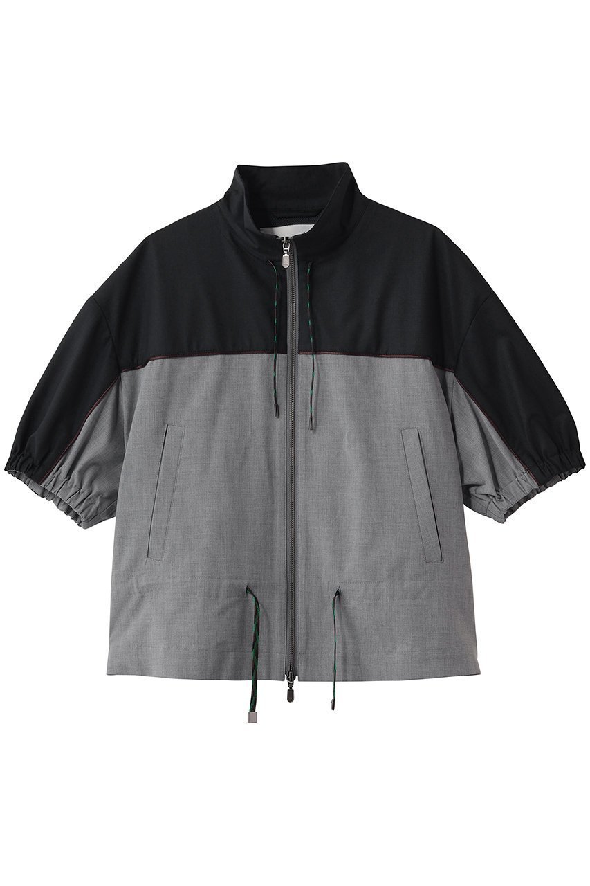 【マルティニーク/martinique】の【l heritage martinique】ウーステッドチンツトラックジャケット インテリア・キッズ・メンズ・レディースファッション・服の通販 founy(ファニー) 　ファッション　Fashion　レディースファッション　Fashion for Women　アウター　Coat / Outerwear Collection　レディースジャケット・軽アウター　Jackets　おすすめ　Recommended / Our Picks　エレガント 上品　Elegant　コンパクト　Compact, Small Size　サマー　Summer, Summer Style　ショート　Short, Short Length　シンプル　Simple, Minimal　ジャケット　Jacket, Outerwear　スリーブ　Sleeve, Long Sleeve / Short Sleeve　バランス　Balance, Style Balance　フォルム　Silhouette, Form　ブロック　Block, Solid Block Pattern　ミックス　Mix, Mixed Style　グレー|ID: prp329100004835298 ipo3291000000036377570