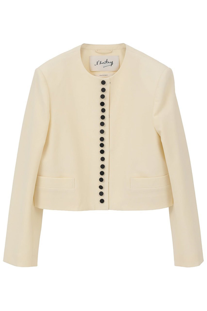 【マルティニーク/martinique】の【l heritage martinique】T/W 2WAYストレッチクルーネックジャケット 人気、トレンドファッション・服の通販 founy(ファニー) 　ファッション　Fashion　レディースファッション　Fashion for Women　アウター　Coat / Outerwear Collection　レディースジャケット・軽アウター　Jackets　おすすめ　Recommended / Our Picks　ジャケット　Jacket, Outerwear　ストレッチ　Stretch, Stretchy Fabric　バランス　Balance, Style Balance　モダン　Modern, Contemporary　エレガント 上品　Elegant　 other-1|ID: prp329100004835299 ipo3291000000036951131