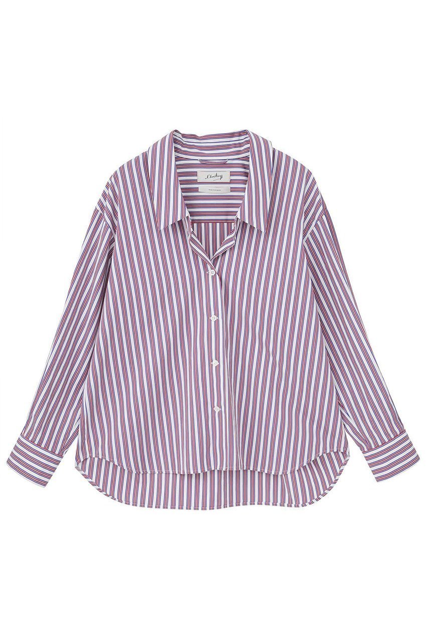 【マルティニーク/martinique】の【l heritage martinique】コットンポプリンシャツ インテリア・キッズ・メンズ・レディースファッション・服の通販 founy(ファニー) 　ファッション　Fashion　レディースファッション　Fashion for Women　トップス・カットソー　Cut & Sew Tops　シャツ・ブラウス・オフィスカジュアル　Elegant Blouses & Button-Ups　春　Spring　シンプル　Simple, Minimal　スリーブ　Sleeve, Long Sleeve / Short Sleeve　定番　Standard, Basic Item　バランス　Balance, Style Balance　フィット　Fit, Slim Fit　ベーシック　Basic, Essential　ボトム　Bottoms, Lower Wear　リラックス　Relax, Relaxed Fit　ロング　Long, Long-Length　S/S・春夏　SS, Spring/Summer, Warm Season　おすすめ　Recommended / Our Picks　夏　Summer　2026年　2026　ストライプ|ID: prp329100004835301 ipo3291000000036043742