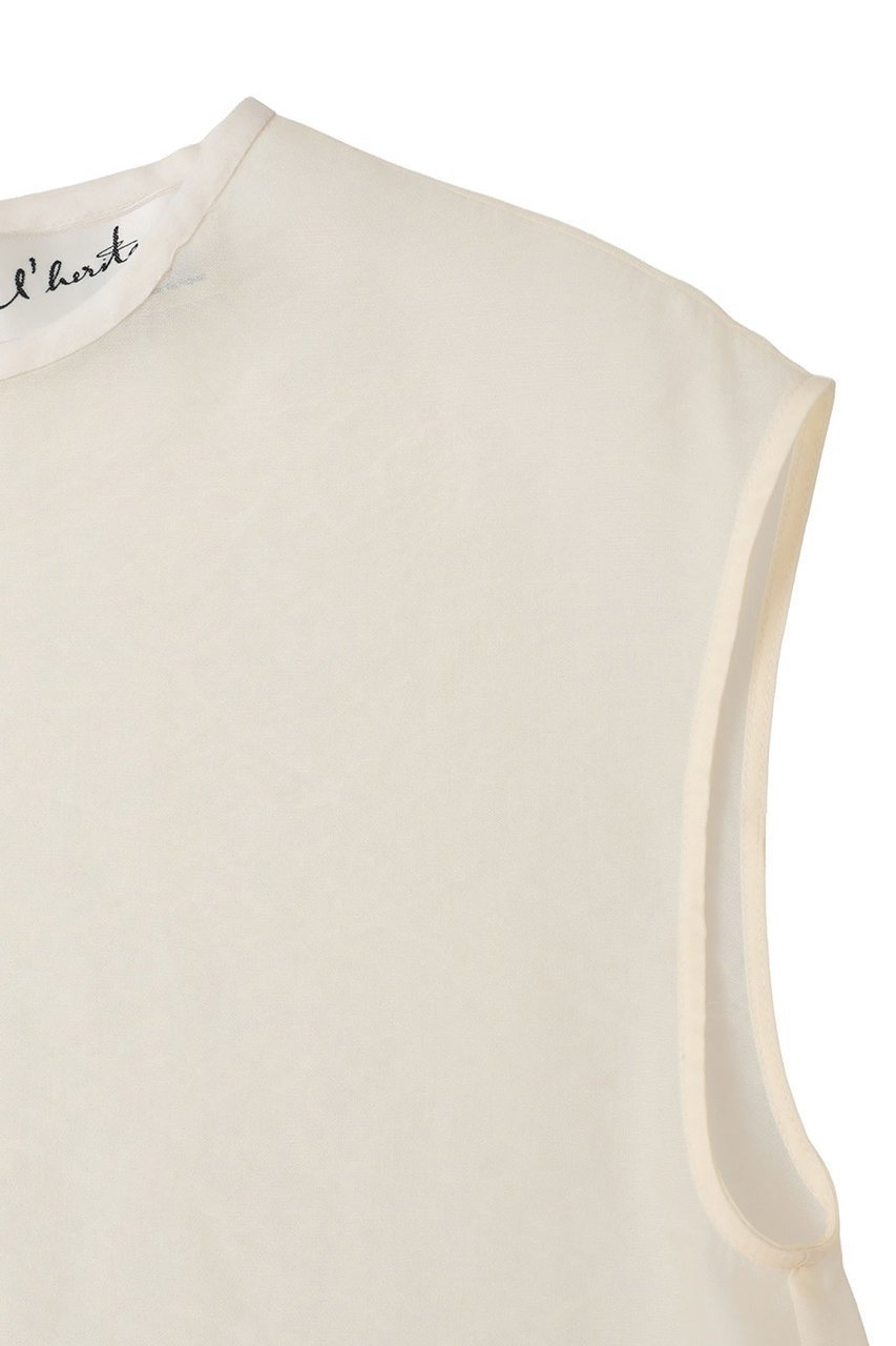 【マルティニーク/martinique】の【l heritage martinique】キュプラオーガンジースリーブレストップ 人気、トレンドファッション・服の通販 founy(ファニー) ファッション Fashion レディースファッション Fashion for Women トップス・カットソー Cut & Sew Tops キャミソール&ノースリーブ Camisoles & Sleeveless Tops シャツ・ブラウス・オフィスカジュアル Elegant Blouses & Button-Ups 2026年 2026 おすすめ Recommended / Our Picks ウォッシャブル Machine Washable オーガンジー Organza Fabric キュプラ Cupro, Eco Fabric ノースリーブ Sleeveless, No-Sleeve ボトム Bottoms, Lower Wear モダン Modern, Contemporary 夏 Summer 春 Spring S/S・春夏 SS, Spring/Summer, Warm Season other-4|ID: prp329100004835302 ipo3291000000036043769