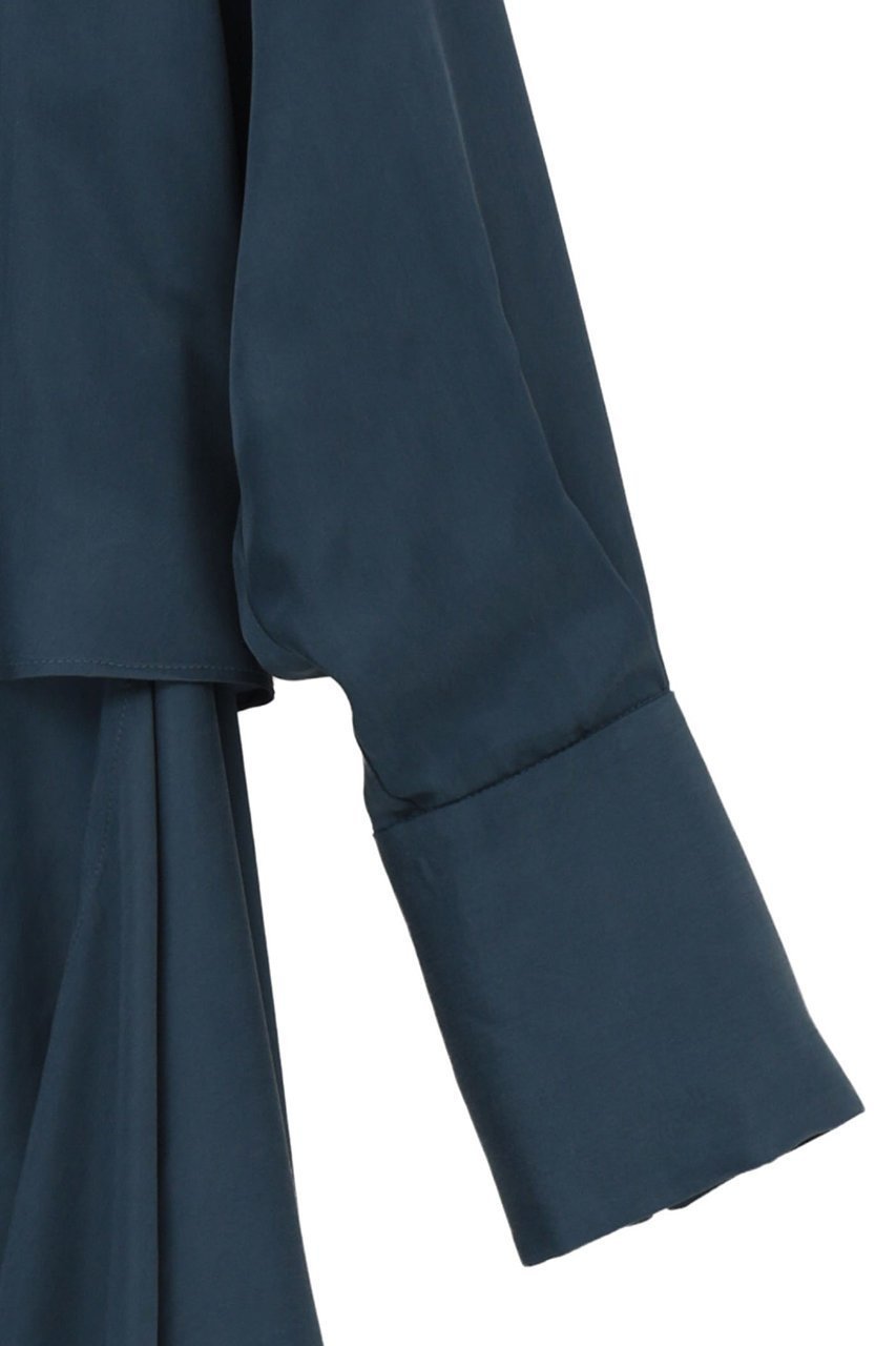 【マルティニーク/martinique】の【l heritage martinique】シルキーキュプラブラウス 人気、トレンドファッション・服の通販 founy(ファニー) 　ファッション　Fashion　レディースファッション　Fashion for Women　トップス・カットソー　Cut & Sew Tops　シャツ・ブラウス・オフィスカジュアル　Elegant Blouses & Button-Ups　キュプラ　Cupro, Eco Fabric　コンパクト　Compact, Small Size　シルク　Silk, 100% Silk　ストライプ　Stripe, Striped Pattern　スリーブ　Sleeve, Long Sleeve / Short Sleeve　デニム　Denim, Jeans Material　ブラウジング　Blouson Silhouette, Cinched Waist　ボトム　Bottoms, Lower Wear　マキシ　Maxi, Full Length　無地　Plain, Solid Color　ロング　Long, Long-Length　おすすめ　Recommended / Our Picks　other-4|ID: prp329100004835303 ipo3291000000036863404