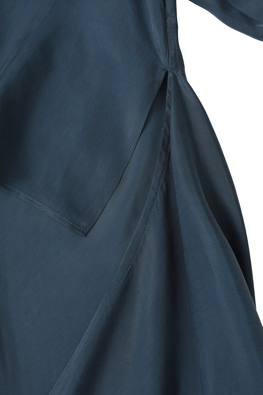 【マルティニーク/martinique】の【l heritage martinique】シルキーキュプラブラウス 人気、トレンドファッション・服の通販 founy(ファニー) 　ファッション　Fashion　レディースファッション　Fashion for Women　トップス・カットソー　Cut & Sew Tops　シャツ・ブラウス・オフィスカジュアル　Elegant Blouses & Button-Ups　キュプラ　Cupro, Eco Fabric　コンパクト　Compact, Small Size　シルク　Silk, 100% Silk　ストライプ　Stripe, Striped Pattern　スリーブ　Sleeve, Long Sleeve / Short Sleeve　デニム　Denim, Jeans Material　ブラウジング　Blouson Silhouette, Cinched Waist　ボトム　Bottoms, Lower Wear　マキシ　Maxi, Full Length　無地　Plain, Solid Color　ロング　Long, Long-Length　おすすめ　Recommended / Our Picks　other-6|ID: prp329100004835303 ipo3291000000036863406