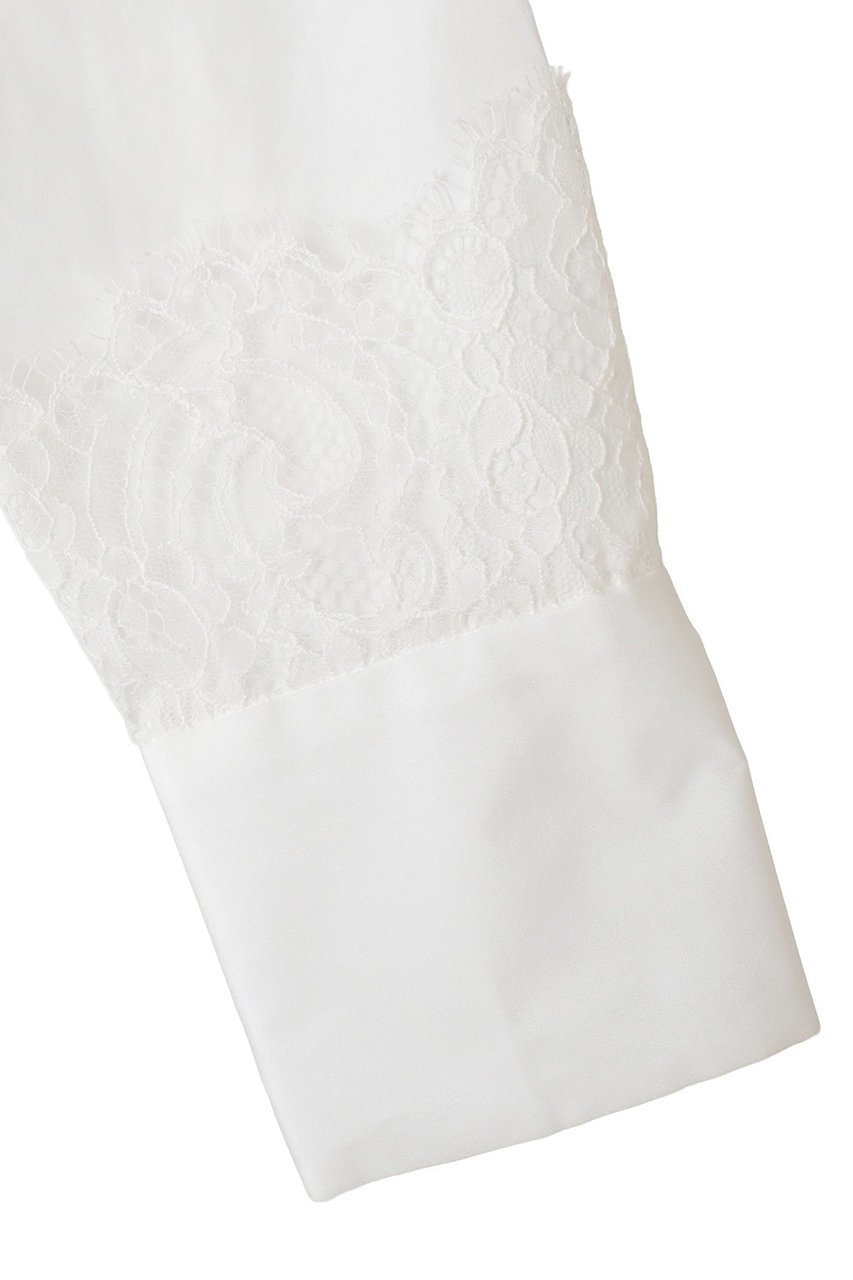 【マルティニーク/martinique】の【l heritage martinique】マイクロイタリアンタフタレースシャツ 人気、トレンドファッション・服の通販 founy(ファニー) 　ファッション　Fashion　レディースファッション　Fashion for Women　トップス・カットソー　Cut & Sew Tops　シャツ・ブラウス・オフィスカジュアル　Elegant Blouses & Button-Ups　おすすめ　Recommended / Our Picks　イタリア　Italy　ギャザー　Gathered, Ruffled　コンパクト　Compact, Small Size　ジャケット　Jacket, Outerwear　スリーブ　Sleeve, Long Sleeve / Short Sleeve　タフタ　Taffeta, Structured Fabric　バランス　Balance, Style Balance　フェミニン　Feminine, Girly　フォルム　Silhouette, Form　フロント　Front, Front Design　メンズ　Men's, Menswear　モダン　Modern, Contemporary　レース　Lace, Lace Fabric　ロング　Long, Long-Length　エレガント 上品　Elegant　other-4|ID: prp329100004835304 ipo3291000000036888614