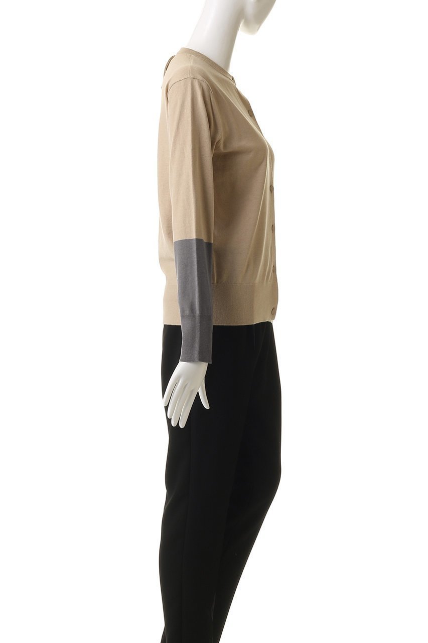 【ベイジ,/BEIGE,】のCHLOR(クロー)/ウールシルク配色クルーネックカーディガン 人気、トレンドファッション・服の通販 founy(ファニー) 　ファッション　Fashion　レディースファッション　Fashion for Women　トップス・カットソー　Cut & Sew Tops　ニット　Knit Tops & Sweaters　カーディガン・羽織り　Layered Style Cardigans　インナー　Innerwear　カーディガン　Cardigan, Knitwear　シルク　Silk, 100% Silk　定番　Standard, Basic Item　新作・新入荷　New Arrivals / New In　other-3|ID: prp329100004835310 ipo3291000000035220874