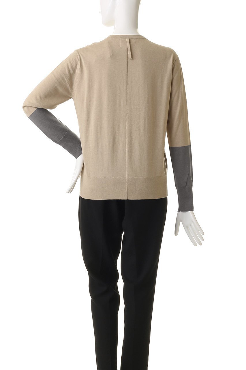 【ベイジ,/BEIGE,】のCHLOR(クロー)/ウールシルク配色クルーネックカーディガン 人気、トレンドファッション・服の通販 founy(ファニー) 　ファッション　Fashion　レディースファッション　Fashion for Women　トップス・カットソー　Cut & Sew Tops　ニット　Knit Tops & Sweaters　カーディガン・羽織り　Layered Style Cardigans　インナー　Innerwear　カーディガン　Cardigan, Knitwear　シルク　Silk, 100% Silk　定番　Standard, Basic Item　新作・新入荷　New Arrivals / New In　other-4|ID: prp329100004835310 ipo3291000000035220875