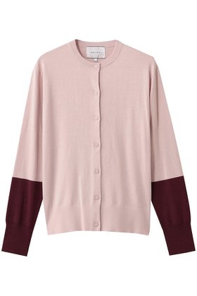 【ベイジ,/BEIGE,】のCHLOR(クロー)/ウールシルク配色クルーネックカーディガン 人気、トレンドファッション・服の通販 founy(ファニー) ファッション Fashion レディースファッション Fashion for Women トップス・カットソー Cut & Sew Tops ニット Knit Tops & Sweaters カーディガン・羽織り Layered Style Cardigans インナー Innerwear カーディガン Cardigan, Knitwear シルク Silk, 100% Silk 定番 Standard, Basic Item |ID:prp329100004835310