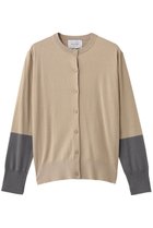【ベイジ,/BEIGE,】のCHLOR(クロー)/ウールシルク配色クルーネックカーディガン Beige|ID: prp329100004835310 ipo3291000000036886903