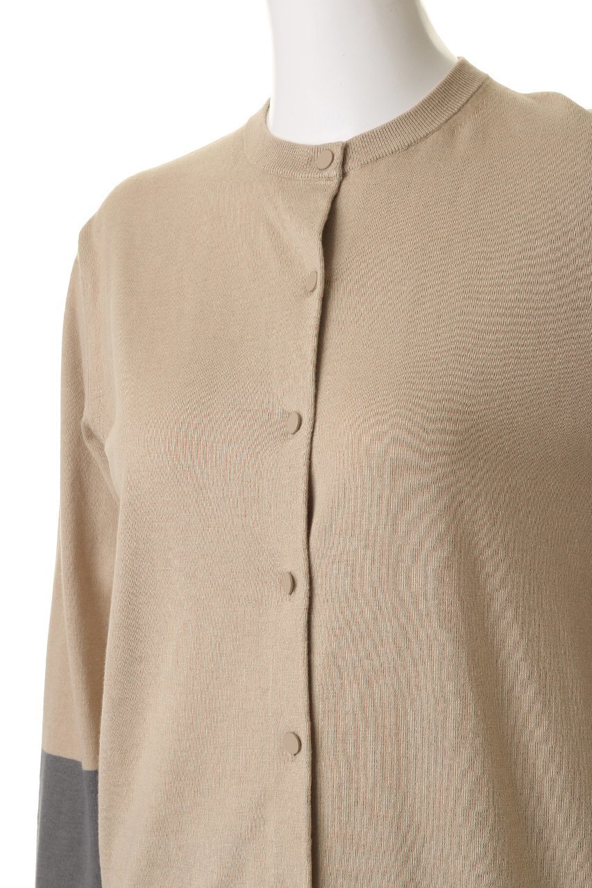 【ベイジ,/BEIGE,】のCHLOR(クロー)/ウールシルク配色クルーネックカーディガン 人気、トレンドファッション・服の通販 founy(ファニー) 　ファッション　Fashion　レディースファッション　Fashion for Women　トップス・カットソー　Cut & Sew Tops　ニット　Knit Tops & Sweaters　カーディガン・羽織り　Layered Style Cardigans　インナー　Innerwear　カーディガン　Cardigan, Knitwear　シルク　Silk, 100% Silk　定番　Standard, Basic Item　other-5|ID: prp329100004835310 ipo3291000000036886908