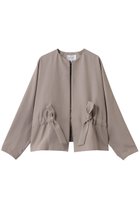 【ベイジ,/BEIGE,】のPORDIC(ポルディック)/ノーカラージャケット Taupe|ID: prp329100004835312 ipo3291000000036106160