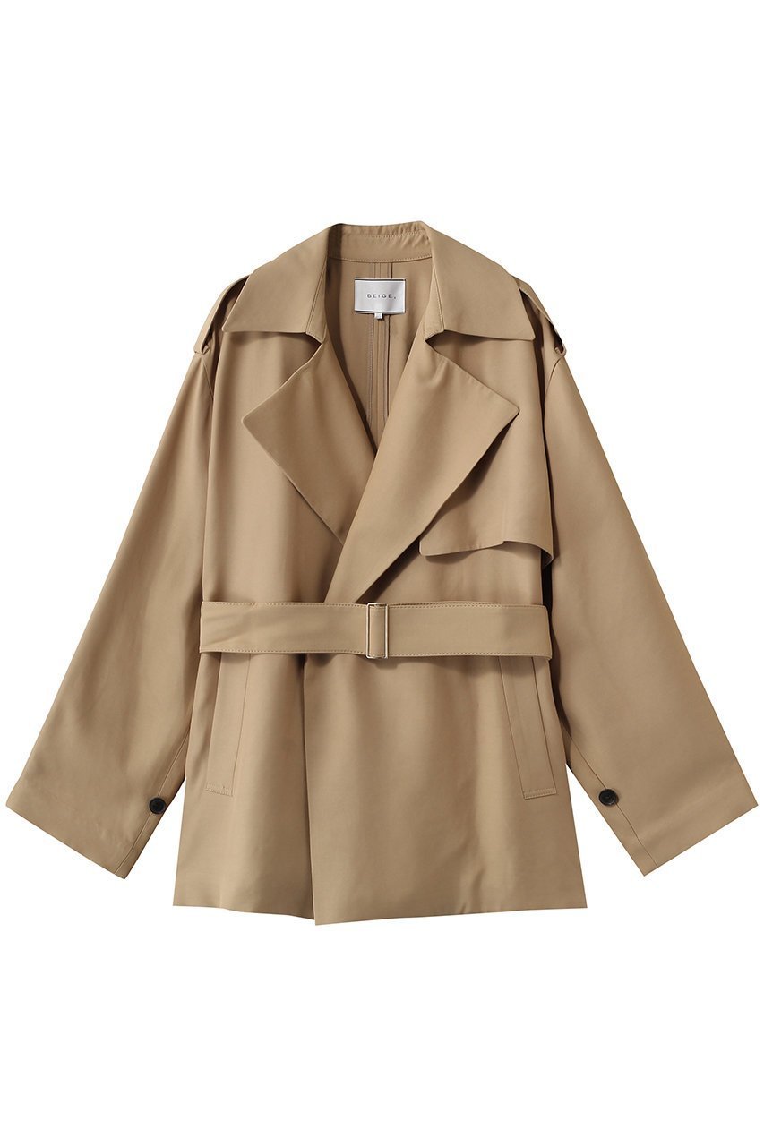 【ベイジ,/BEIGE,】のVESZELYITE(ベゼライト)/ラップショートトレンチコート インテリア・キッズ・メンズ・レディースファッション・服の通販 founy(ファニー) 　ファッション　Fashion　レディースファッション　Fashion for Women　アウター　Coat / Outerwear Collection　コート・ロングコート・ピーコート　Long Coats, Peacoats & More　トレンチコート / 春秋の定番アウター　Trench Coats　なめらか　Smooth, Silky Texture　ショート　Short, Short Length　モダン　Modern, Contemporary　Camel|ID: prp329100004835313 ipo3291000000036231134