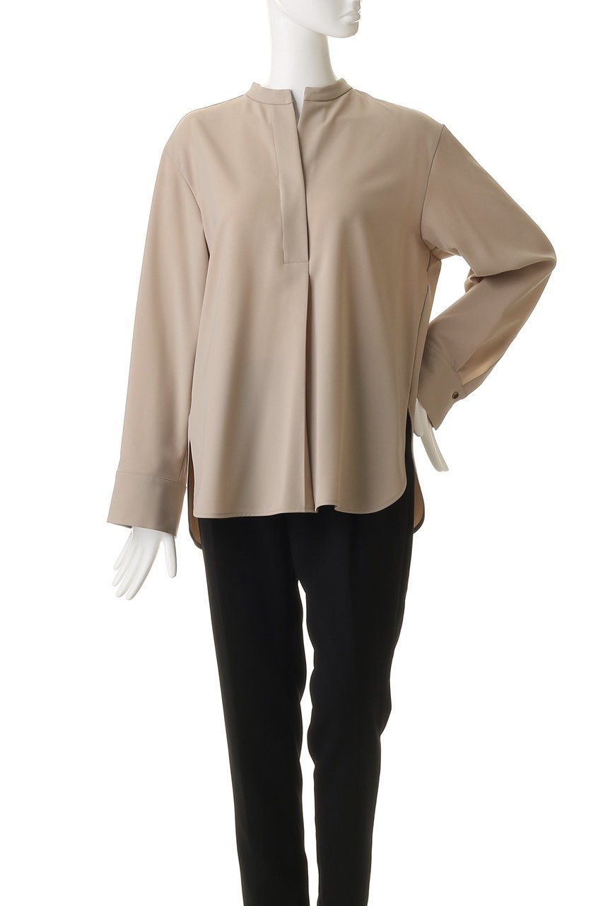 【ベイジ,/BEIGE,】のSPHENE(スフェーン)/スタンドカラープルオーバーブラウス 人気、トレンドファッション・服の通販 founy(ファニー) 　ファッション　Fashion　レディースファッション　Fashion for Women　トップス・カットソー　Cut & Sew Tops　シャツ・ブラウス・オフィスカジュアル　Elegant Blouses & Button-Ups　カジュアルプルオーバー・ニットトップス　Pullovers & Knit Tops / Casual Pullovers　スタンド　Stand Collar, Upright Stand　スリーブ　Sleeve, Long Sleeve / Short Sleeve　ビジネス 仕事 通勤　Business / Work / Commuting　ロング　Long, Long-Length　定番　Standard, Basic Item　other-2|ID: prp329100004835314 ipo3291000000035220910