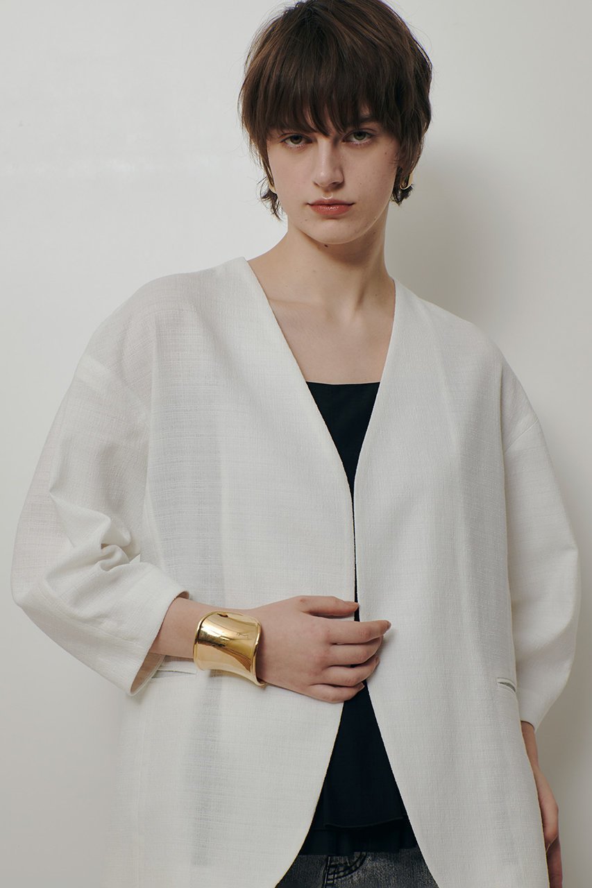 【アルアバイル/allureville】のハーフスリーブカラーレスジャケット 人気、トレンドファッション・服の通販 founy(ファニー) ファッション Fashion レディースファッション Fashion for Women アウター Coat / Outerwear Collection レディースジャケット・軽アウター Jackets 2026年 2026 カーディガン Cardigan, Knitwear ジャケット Jacket, Outerwear ストレッチ Stretch, Stretchy Fabric 夏 Summer 春 Spring S/S・春夏 SS, Spring/Summer, Warm Season other-1|ID: prp329100004835321 ipo3291000000036245146