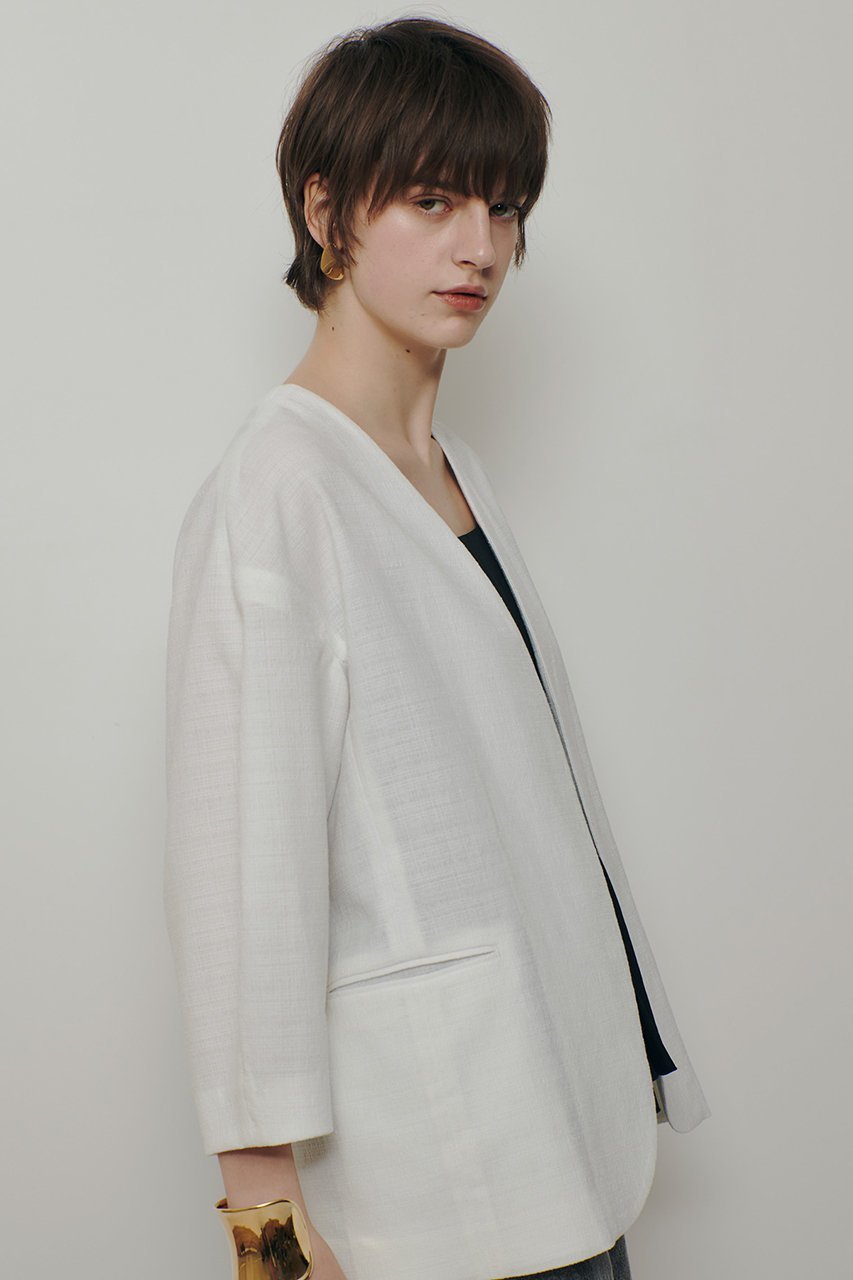 【アルアバイル/allureville】のハーフスリーブカラーレスジャケット 人気、トレンドファッション・服の通販 founy(ファニー) ファッション Fashion レディースファッション Fashion for Women アウター Coat / Outerwear Collection レディースジャケット・軽アウター Jackets 2026年 2026 カーディガン Cardigan, Knitwear ジャケット Jacket, Outerwear ストレッチ Stretch, Stretchy Fabric 夏 Summer 春 Spring S/S・春夏 SS, Spring/Summer, Warm Season other-3|ID: prp329100004835321 ipo3291000000036245151