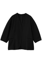 【アルアバイル/allureville】のハーフスリーブカラーレスジャケット ブラック|ID: prp329100004835321 ipo3291000000036376524