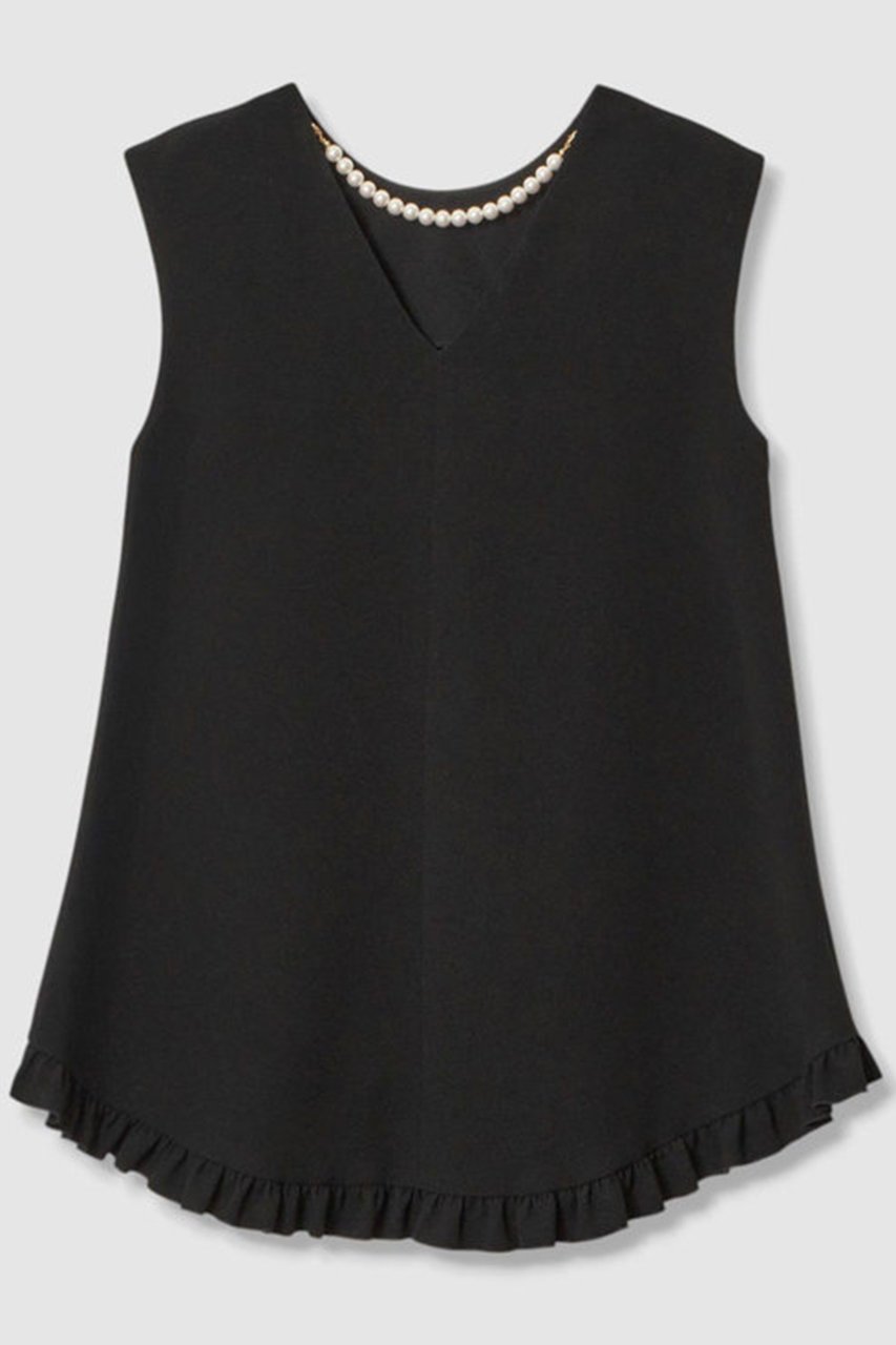 【アルアバイル/allureville】の【LOULOU WILLOUGHBY】パールネックレス付きフリルブラウス 人気、トレンドファッション・服の通販 founy(ファニー) 　ファッション　Fashion　レディースファッション　Fashion for Women　トップス・カットソー　Cut & Sew Tops　キャミソール&ノースリーブ　Camisoles & Sleeveless Tops　シャツ・ブラウス・オフィスカジュアル　Elegant Blouses & Button-Ups　ジュエリー　Jewelry　ネックレス　Necklaces & Pendants　2026年　2026　アクセサリー　Fashion Accessories　ダブル　Double, Double-Breasted　ネックレス　Necklace, Pendant Necklace　ノースリーブ　Sleeveless, No-Sleeve　パール　Pearl, Pearl Accent　フリル　Frill, Ruffle　フレア　Flare, Flared　夏　Summer　春　Spring　S/S・春夏　SS, Spring/Summer, Warm Season　other-2|ID: prp329100004835329 ipo3291000000035221033