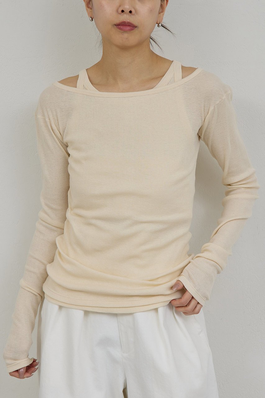 【ガリャルダガランテ/GALLARDAGALANTE】の【PEAS】ガーゼテレコプルオーバー インテリア・キッズ・メンズ・レディースファッション・服の通販 founy(ファニー) ファッション Fashion レディースファッション Fashion for Women トップス・カットソー Cut & Sew Tops シャツ・ブラウス・オフィスカジュアル Elegant Blouses & Button-Ups ロングTシャツ・Tシャツ Longline T-Shirts & Tees カジュアルプルオーバー・ニットトップス Pullovers & Knit Tops / Casual Pullovers カットソー・ベーシックTシャツ Cut-and-Sewn Tops / Stretch Tees & Basics 2026年 2026 おすすめ Recommended / Our Picks インナー Innerwear シアー Sheer, See-Through ショルダー Shoulder, Shoulder Strap スリーブ Sleeve, Long Sleeve / Short Sleeve タンク Tank Top, Sleeveless Top テレコ Ribbed, Rib Stitch ロング Long, Long-Length 人気 Popular, Best Seller 夏 Summer 春 Spring S/S・春夏 SS, Spring/Summer, Warm Season アイボリー|ID: prp329100004835335 ipo3291000000036245166