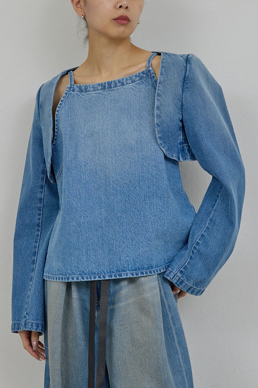 【ガリャルダガランテ/GALLARDAGALANTE】の【PEAS】デニムキャミブラウス 人気、トレンドファッション・服の通販 founy(ファニー) ファッション Fashion レディースファッション Fashion for Women トップス・カットソー Cut & Sew Tops キャミソール&ノースリーブ Camisoles & Sleeveless Tops シャツ・ブラウス・オフィスカジュアル Elegant Blouses & Button-Ups 2026年 2026 おすすめ Recommended / Our Picks カットソー Cut and Sewn Top シンプル Simple, Minimal デニム Denim, Jeans Material ノースリーブ Sleeveless, No-Sleeve フォルム Silhouette, Form ボレロ Bolero, Short Cardigan ヴィンテージ Vintage Style 再入荷 Restock / Back in Stock 夏 Summer 春 Spring S/S・春夏 SS, Spring/Summer, Warm Season other-2|ID: prp329100004835336 ipo3291000000036106225