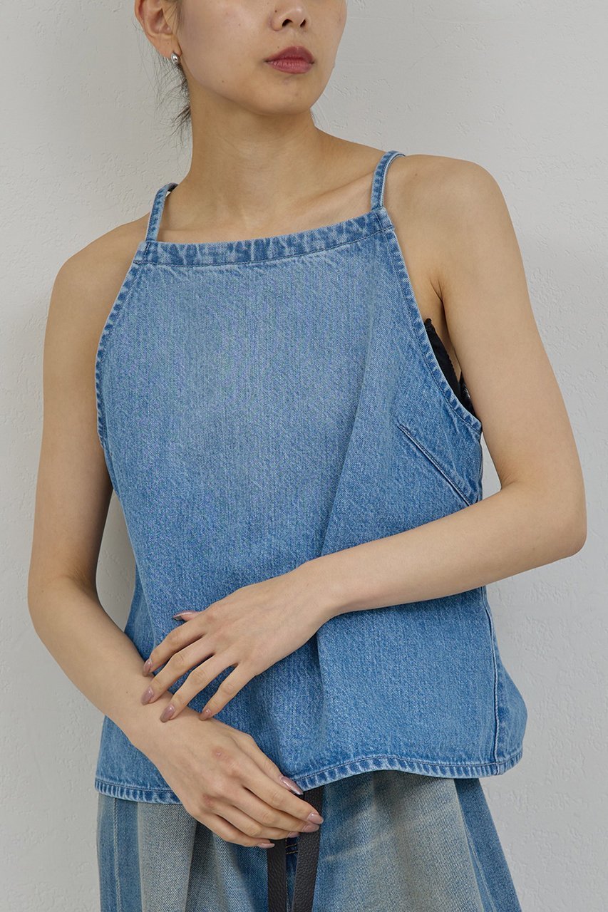 【ガリャルダガランテ/GALLARDAGALANTE】の【PEAS】デニムキャミブラウス 人気、トレンドファッション・服の通販 founy(ファニー) ファッション Fashion レディースファッション Fashion for Women トップス・カットソー Cut & Sew Tops キャミソール&ノースリーブ Camisoles & Sleeveless Tops シャツ・ブラウス・オフィスカジュアル Elegant Blouses & Button-Ups 2026年 2026 おすすめ Recommended / Our Picks カットソー Cut and Sewn Top シンプル Simple, Minimal デニム Denim, Jeans Material ノースリーブ Sleeveless, No-Sleeve フォルム Silhouette, Form ボレロ Bolero, Short Cardigan ヴィンテージ Vintage Style 再入荷 Restock / Back in Stock 夏 Summer 春 Spring S/S・春夏 SS, Spring/Summer, Warm Season other-5|ID: prp329100004835336 ipo3291000000036106228