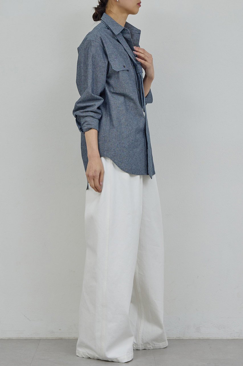 【ガリャルダガランテ/GALLARDAGALANTE】の【PEAS】タイ付きシャツ 人気、トレンドファッション・服の通販 founy(ファニー) 　ファッション　Fashion　レディースファッション　Fashion for Women　トップス・カットソー　Cut & Sew Tops　シャツ・ブラウス・オフィスカジュアル　Elegant Blouses & Button-Ups　2026年　2026　おすすめ　Recommended / Our Picks　スリーブ　Sleeve, Long Sleeve / Short Sleeve　マニッシュ　Mannish, Boyish　リラックス　Relax, Relaxed Fit　ロング　Long, Long-Length　ワーク　Workwear, Utility Style　ヴィンテージ　Vintage Style　夏　Summer　春　Spring　S/S・春夏　SS, Spring/Summer, Warm Season　other-3|ID: prp329100004835337 ipo3291000000035221108