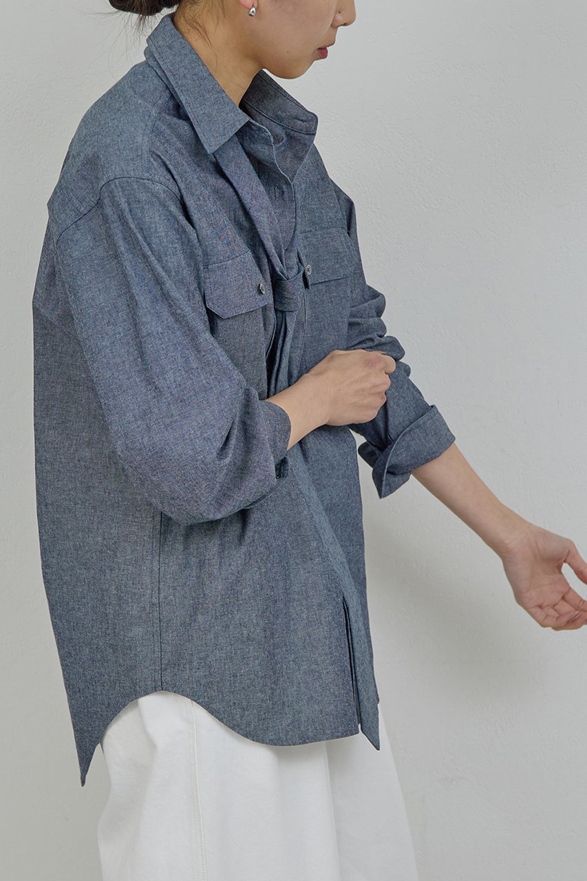 【ガリャルダガランテ/GALLARDAGALANTE】の【PEAS】タイ付きシャツ 人気、トレンドファッション・服の通販 founy(ファニー) 　ファッション　Fashion　レディースファッション　Fashion for Women　トップス・カットソー　Cut & Sew Tops　シャツ・ブラウス・オフィスカジュアル　Elegant Blouses & Button-Ups　2026年　2026　おすすめ　Recommended / Our Picks　スリーブ　Sleeve, Long Sleeve / Short Sleeve　マニッシュ　Mannish, Boyish　リラックス　Relax, Relaxed Fit　ロング　Long, Long-Length　ワーク　Workwear, Utility Style　ヴィンテージ　Vintage Style　夏　Summer　春　Spring　S/S・春夏　SS, Spring/Summer, Warm Season　other-6|ID: prp329100004835337 ipo3291000000036043867