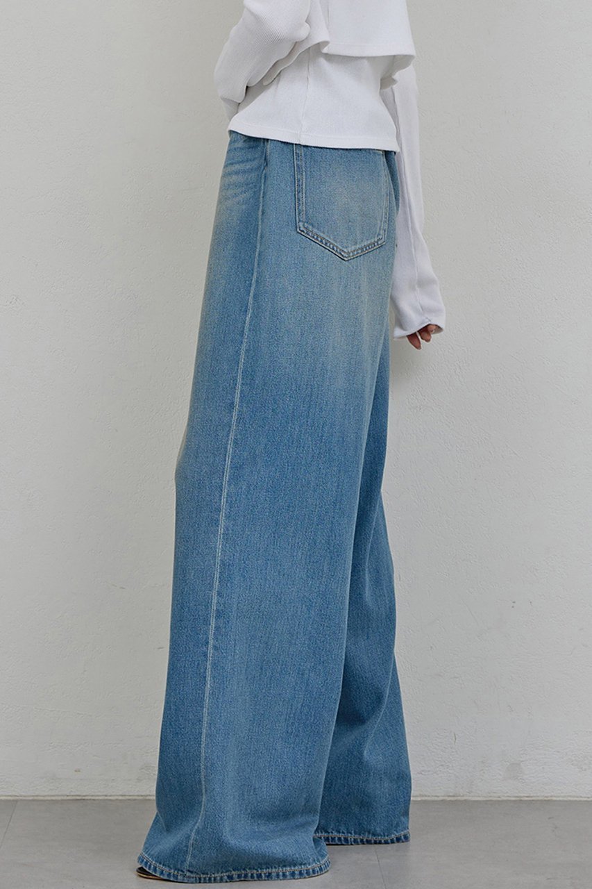 【ガリャルダガランテ/GALLARDAGALANTE】の【PEAS】レザーベルト付きソフトデニム 人気、トレンドファッション・服の通販 founy(ファニー) 　ファッション　Fashion　レディースファッション　Fashion for Women　パンツ　Pants & Trousers　デニムパンツ・ジーンズ・美脚デニム　Denim Jeans & Pants　ベルト&ウエストマーク　Belts & Waist Accessories　おすすめ　Recommended / Our Picks　デニム　Denim, Jeans Material　フィット　Fit, Slim Fit　ルーズ　Loose, Oversized　other-5|ID: prp329100004835339 ipo3291000000036951233